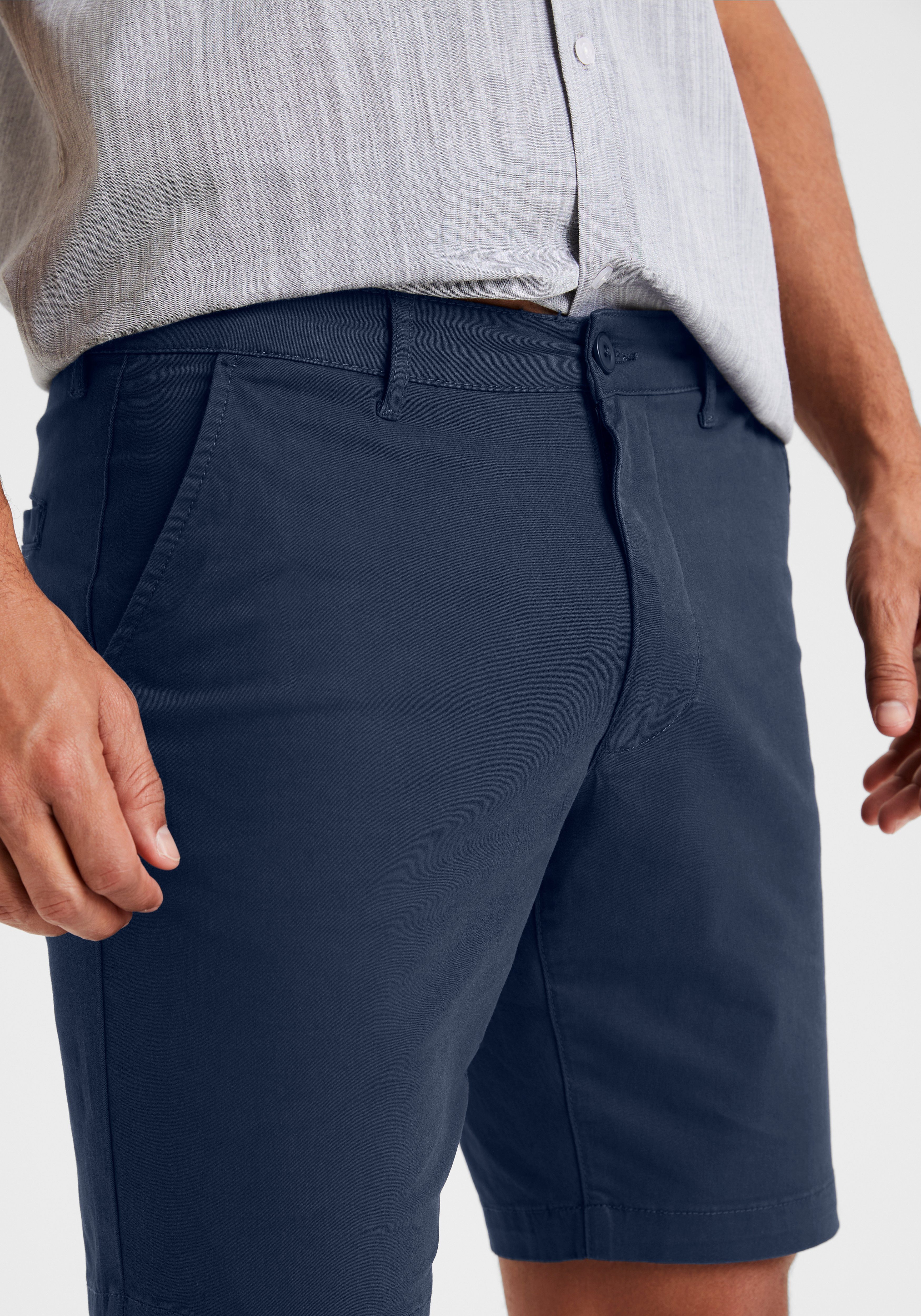 H.I.S Chino-short Regular fit Shorts van elastische katoenkwaliteit