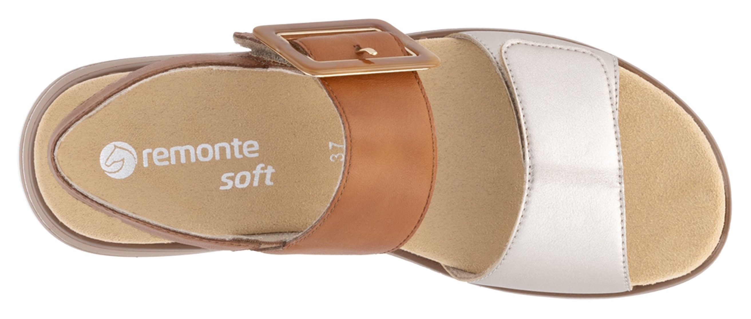 Remonte Sleehaksandaaltjes , zomerschoen, riemensandaal met comfortabel soft voetbed