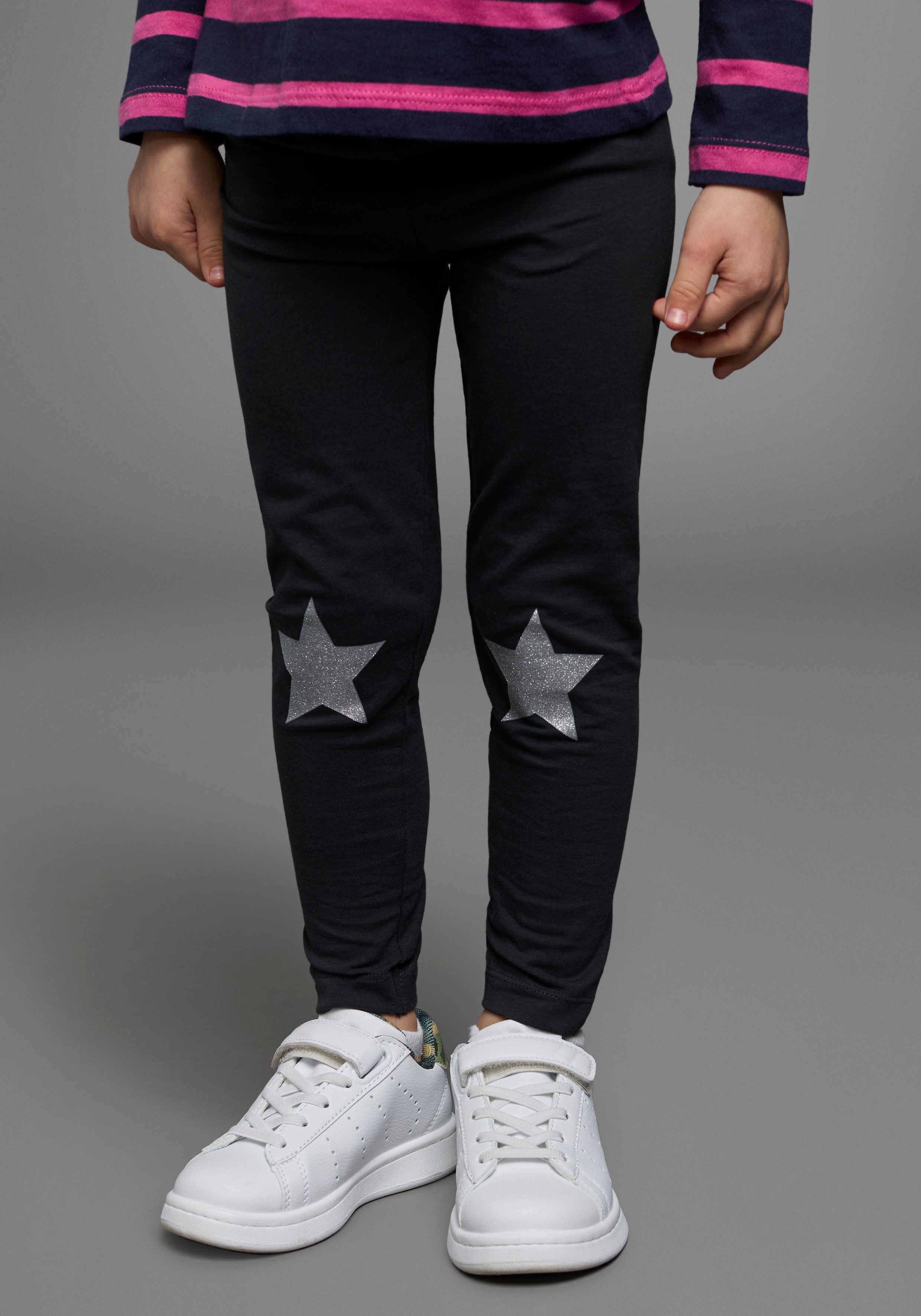 KIDSWORLD Legging 2-pack leggings, met sterrenprint (set, 2-delig)