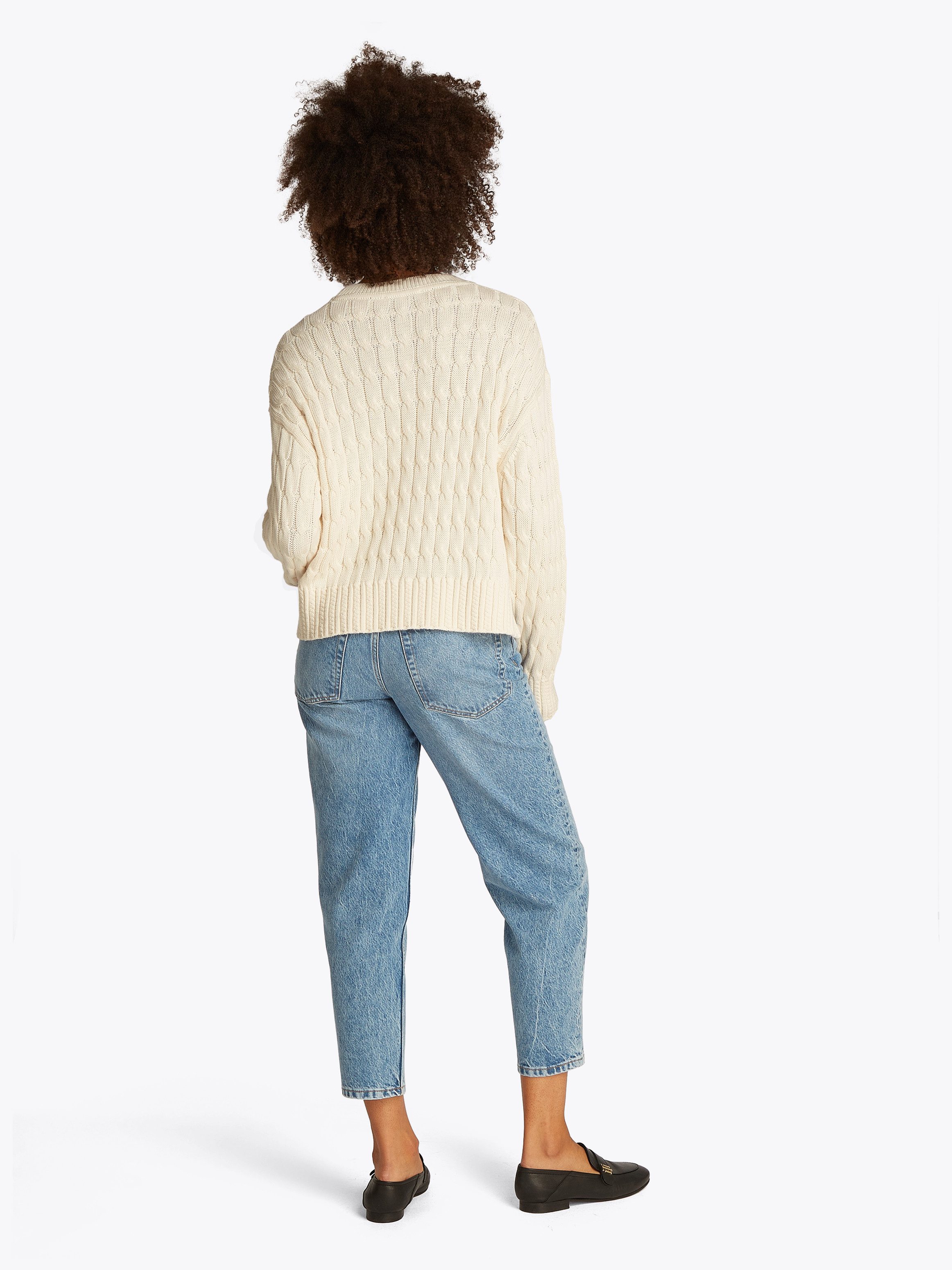 Tommy Hilfiger Trui met ronde hals SOFT CO CABLE C-NK LS SWT