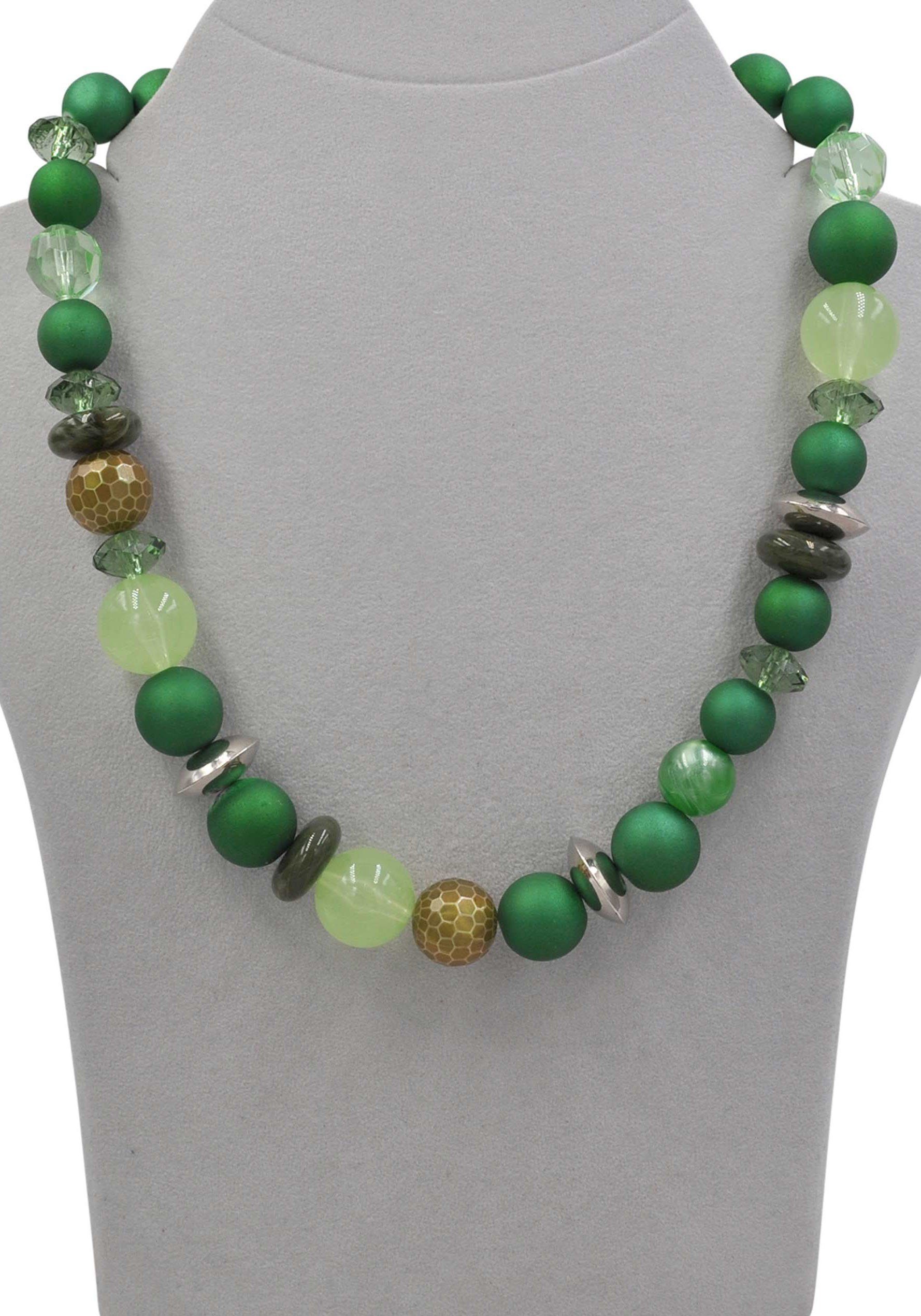 Firetti Collier Verschillende groentinten, modern Made in Germany - met synthetische parel