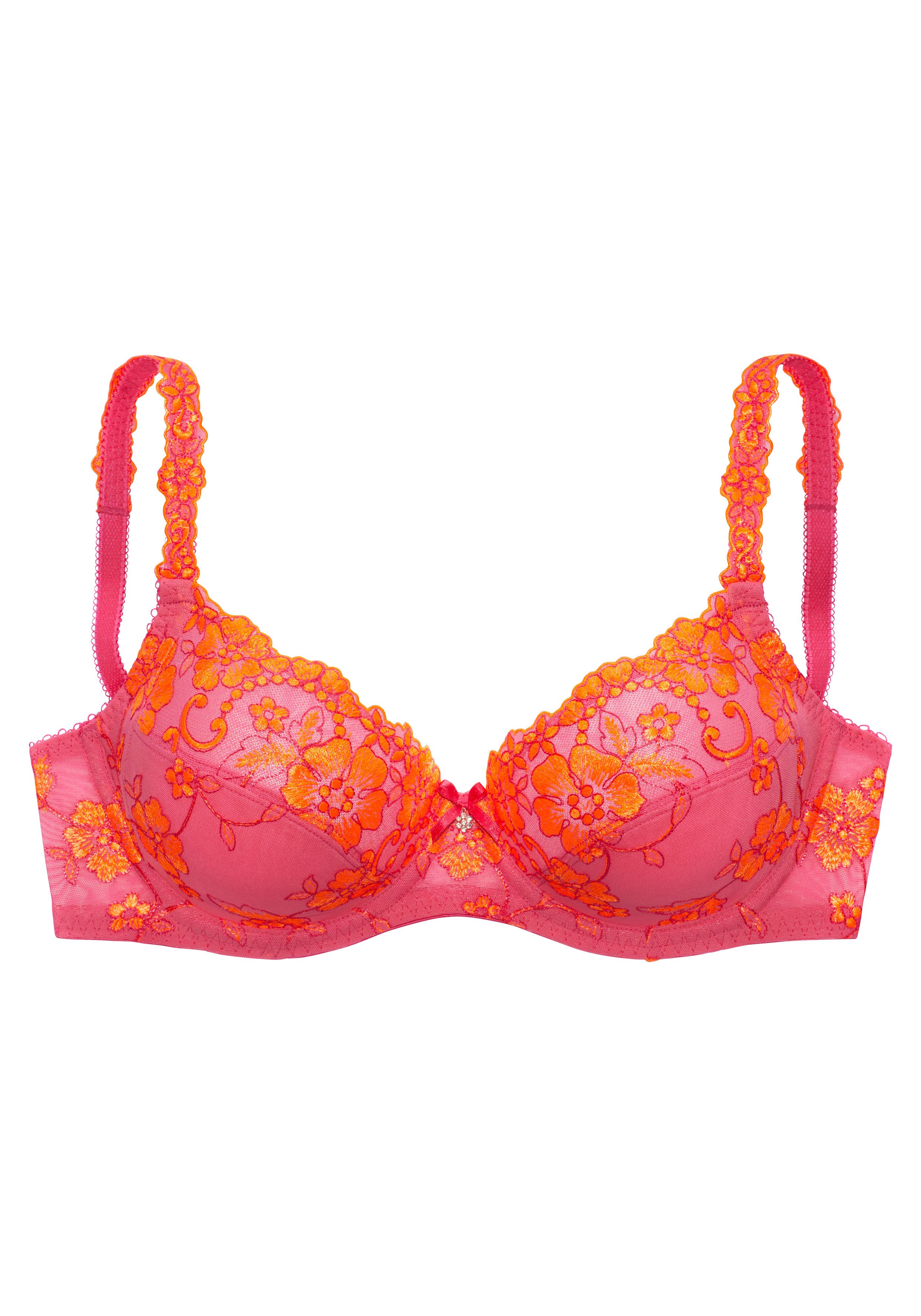 Lascana Beugel-bh WANDA met borduurkant in bloemetjes-look, dessous