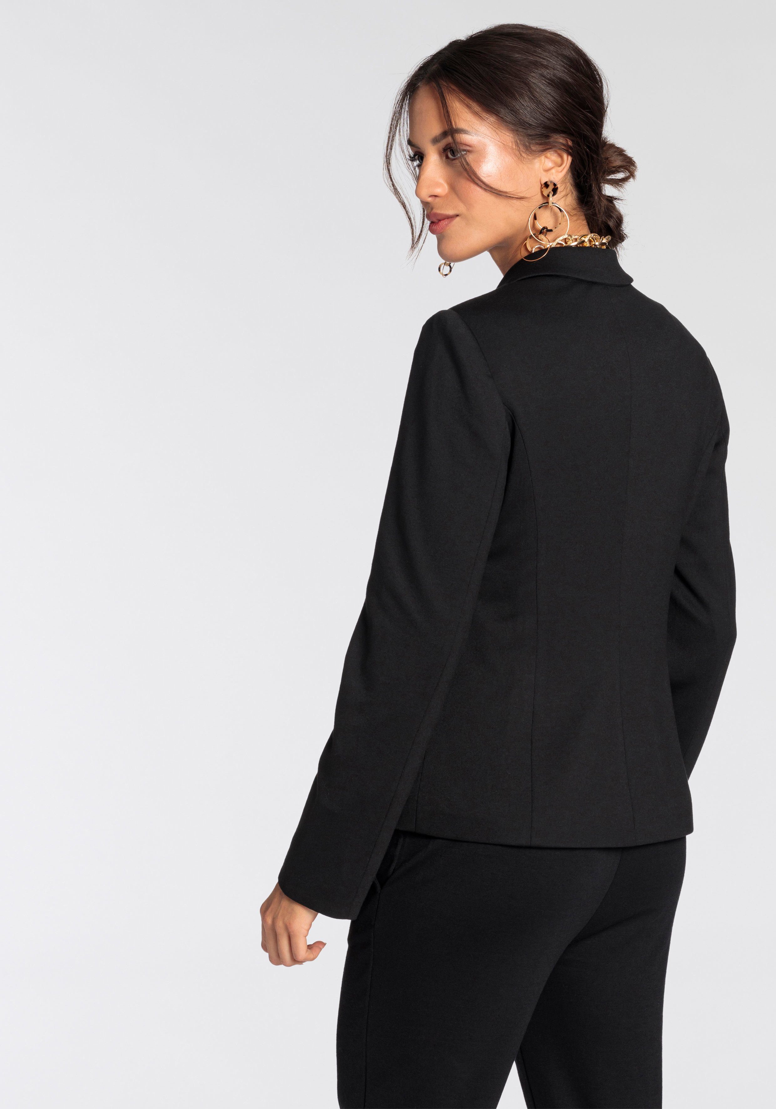 Bruno Banani Korte blazer Leeuwenprint voering