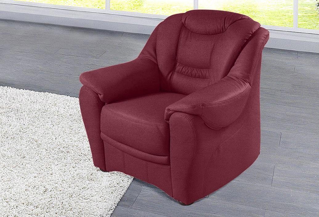 sit&more Fauteuil Bansin fauteuils maat Luxe-microvezel ALTARA NUBUCK rood