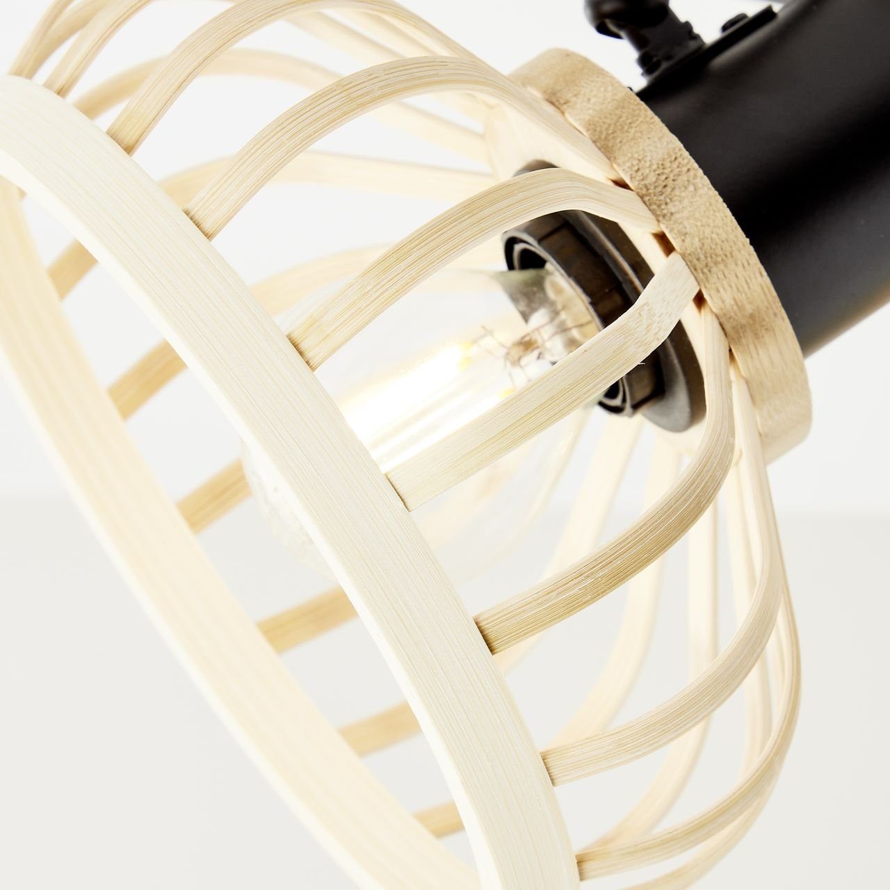 Brilliant Leuchten Plafondspot Norah 4-vlamig, bamboe, draaibaar - nature style - 91 cm breedte - e14 fitting (1 stuk)