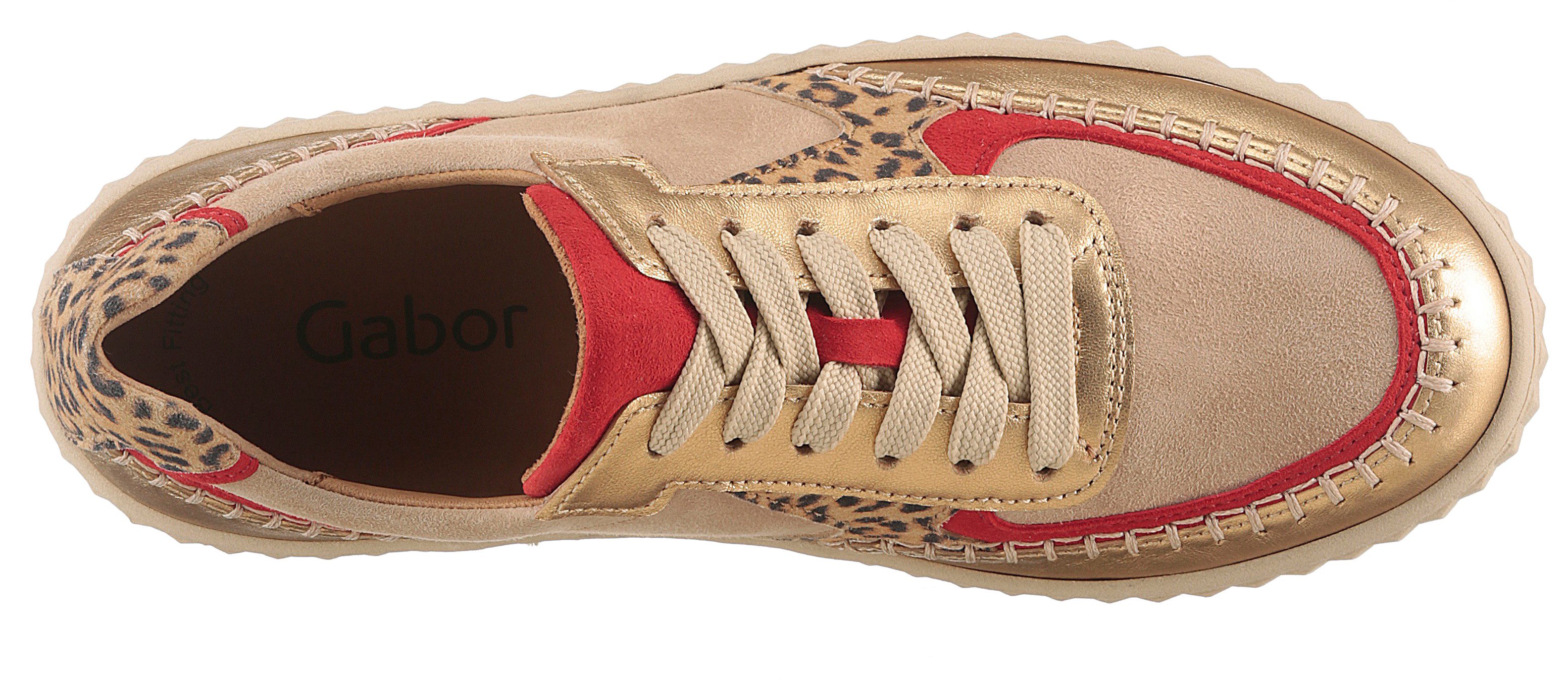 Gabor Plateausneakers , vrijetijdsschoen, lage schoen, veterschoen met best fitting-uitrusting