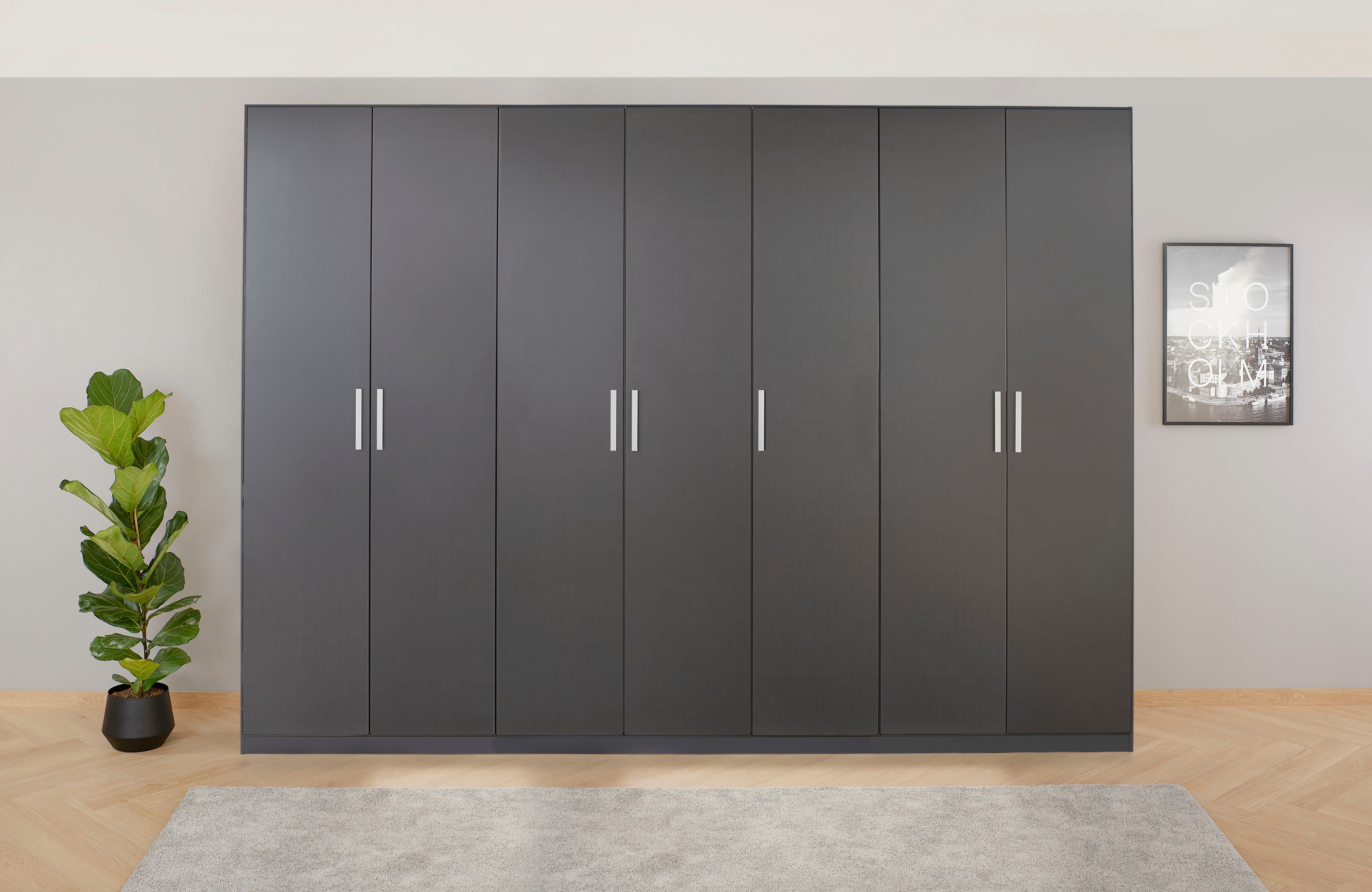 rauch Draaideurkast Kledingkast kast garderobe KOLUNA met decor-front inclusief 2 binnenladen en extra legplanken made in germany