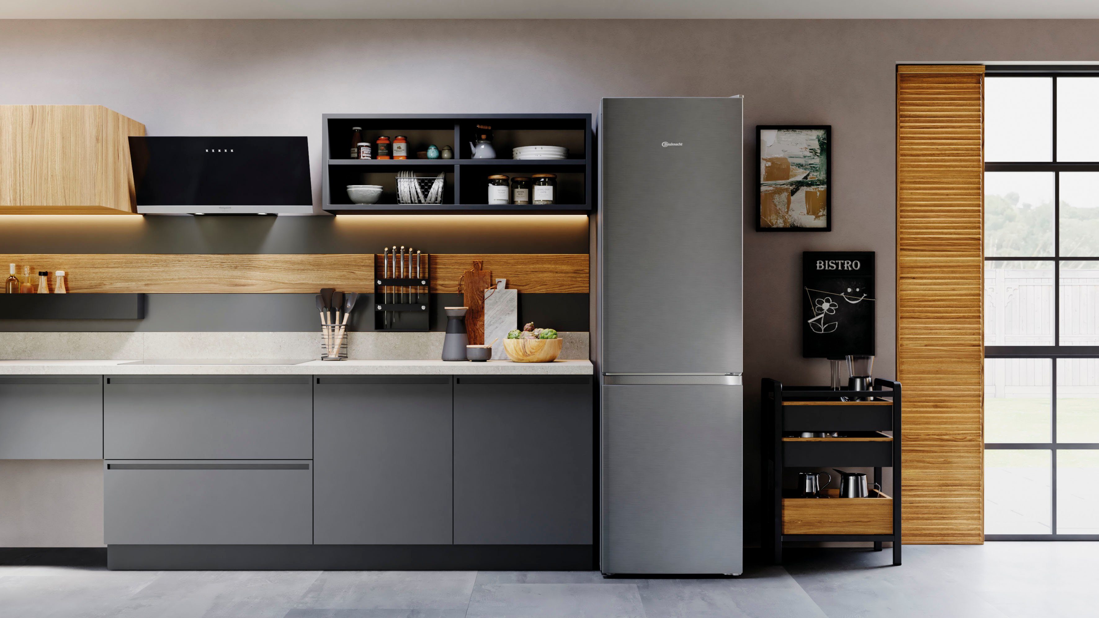 BAUKNECHT Koel-vriescombinatie KGNF 210C2IN