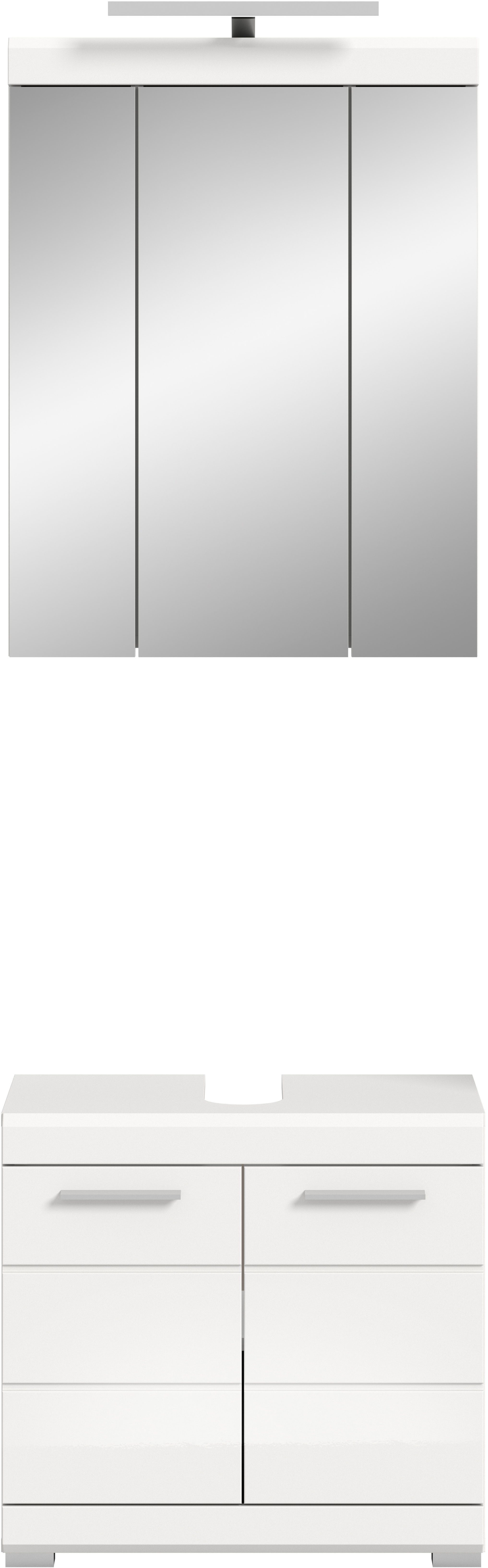 INOSIGN Badkamerserie Siena, 2-delig, inclusief LED-verlichting, bestaande uit: (set, 2 stuks)