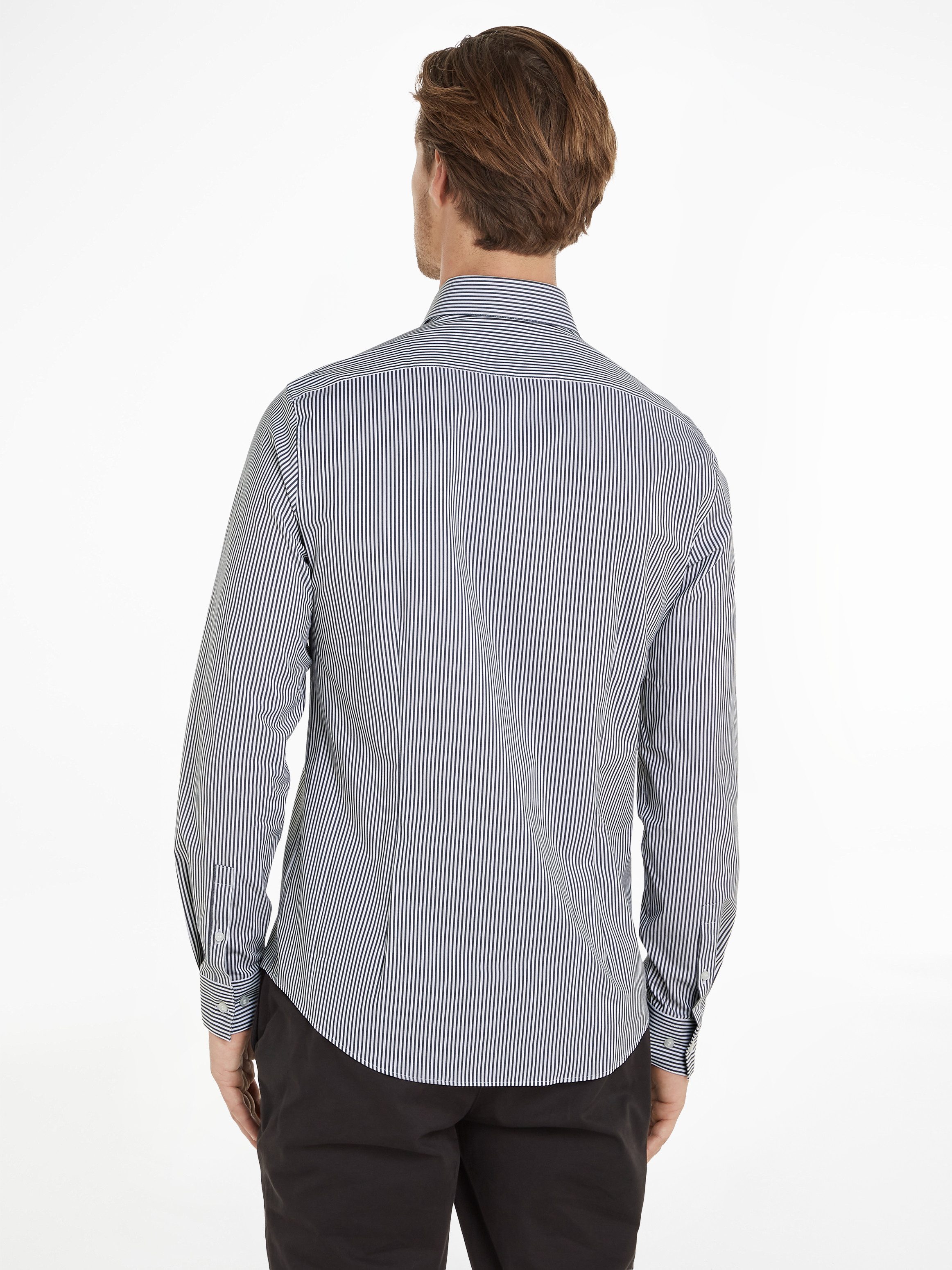 Calvin Klein Overhemd met lange mouwen POPLIN STRIPE SLIM SHIRT