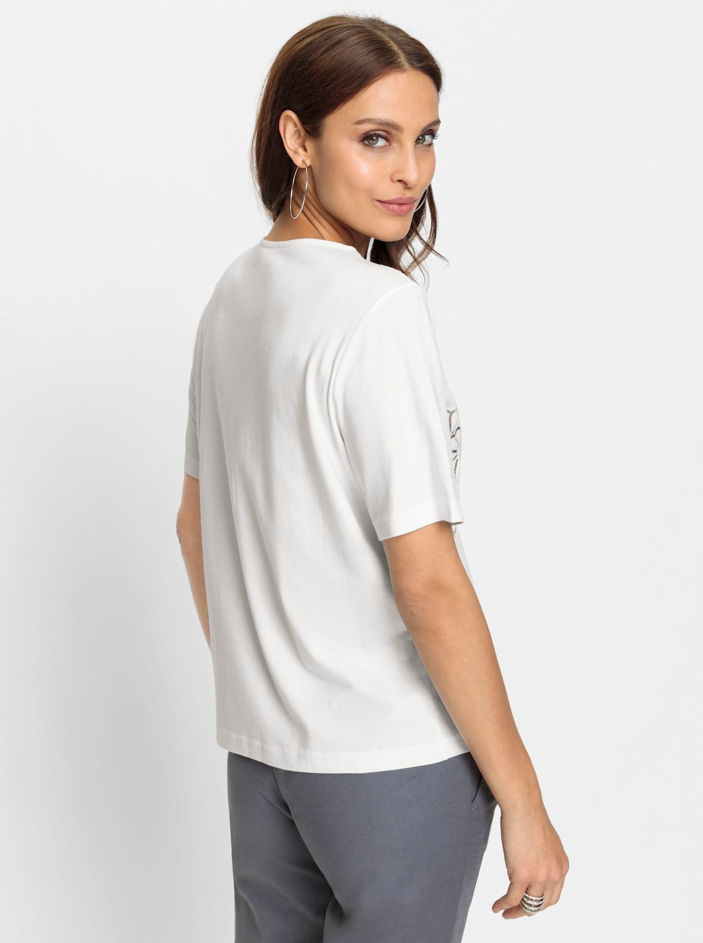 Lady Shirt met ronde hals Shirt met korte mouwen (1-delig)