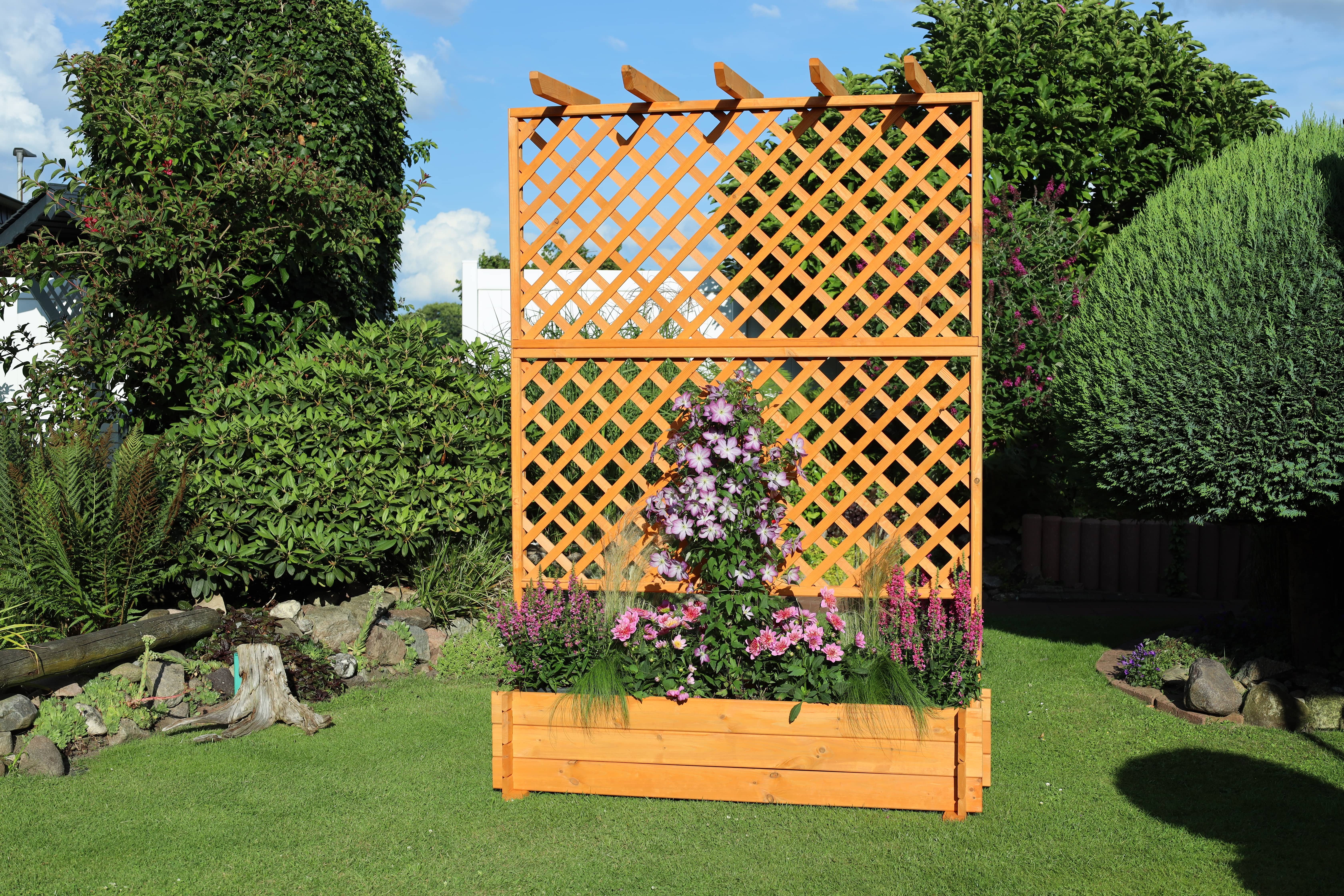 promadino Rek Pergola met plantenbak, bxdxh: 140x65x200 cm