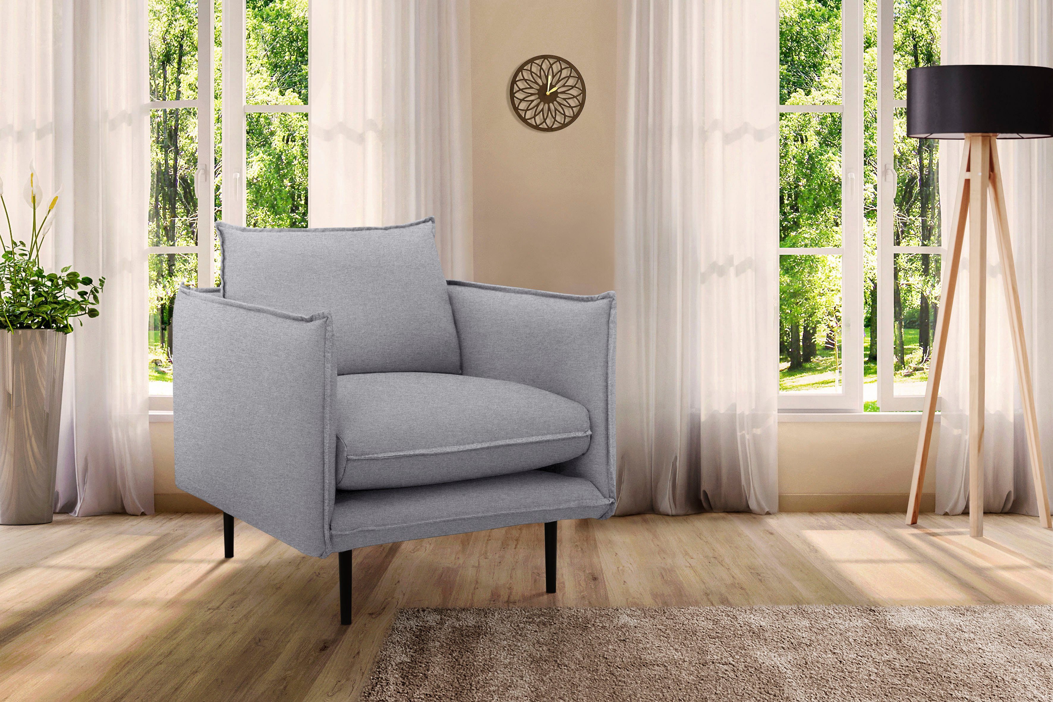INOSIGN Fauteuil Somba met dikke opstaande naad en elegante look