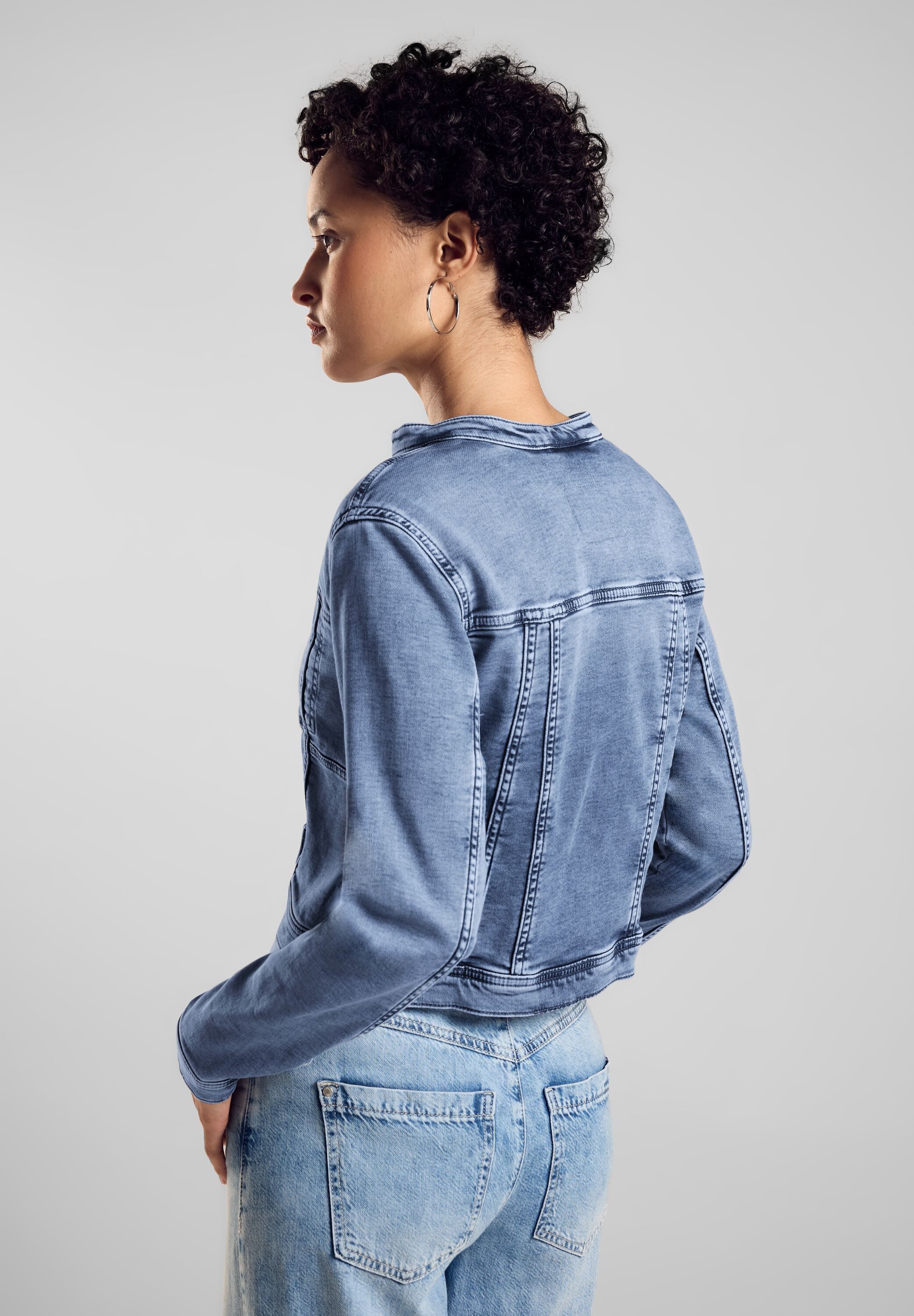 STREET ONE Jeansblazer kort en met borstzakken