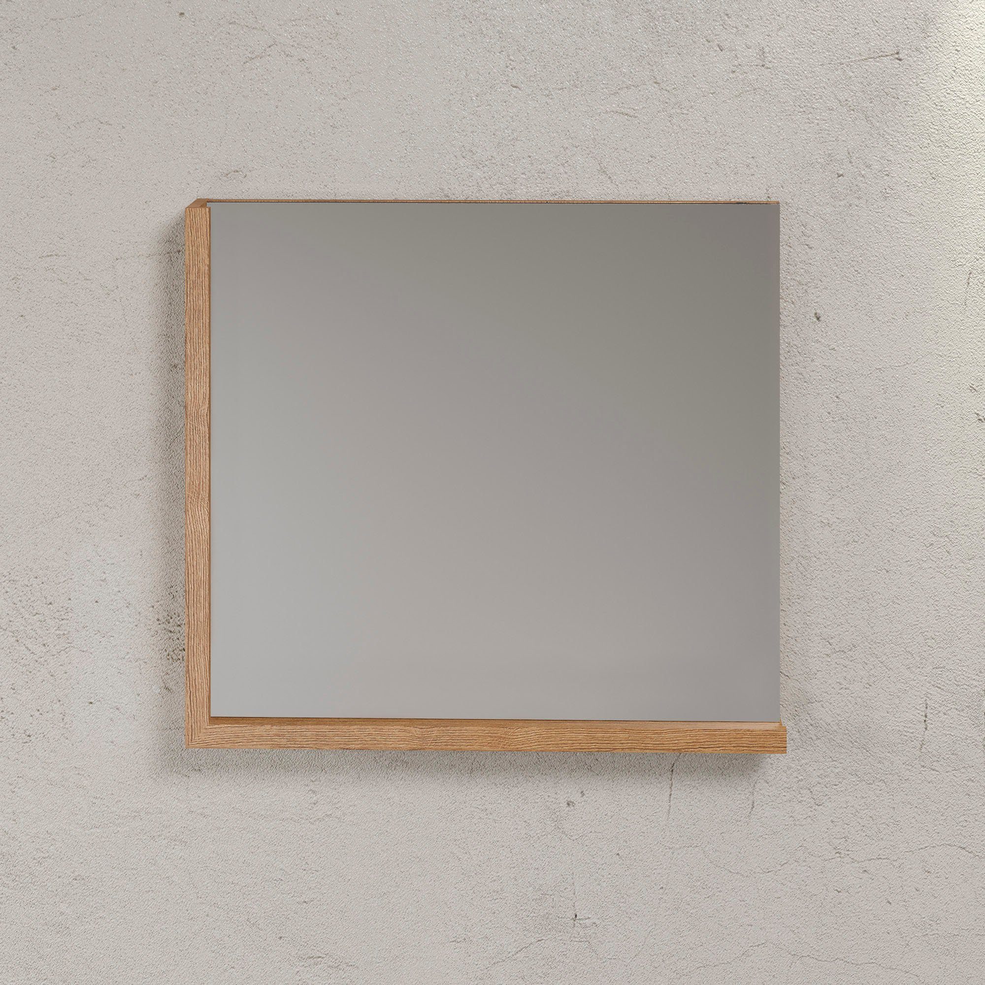INOSIGN Spiegel Premont Frame en plank in houtlook, bxh ca.: 80 x72 cm (1 stuk)
