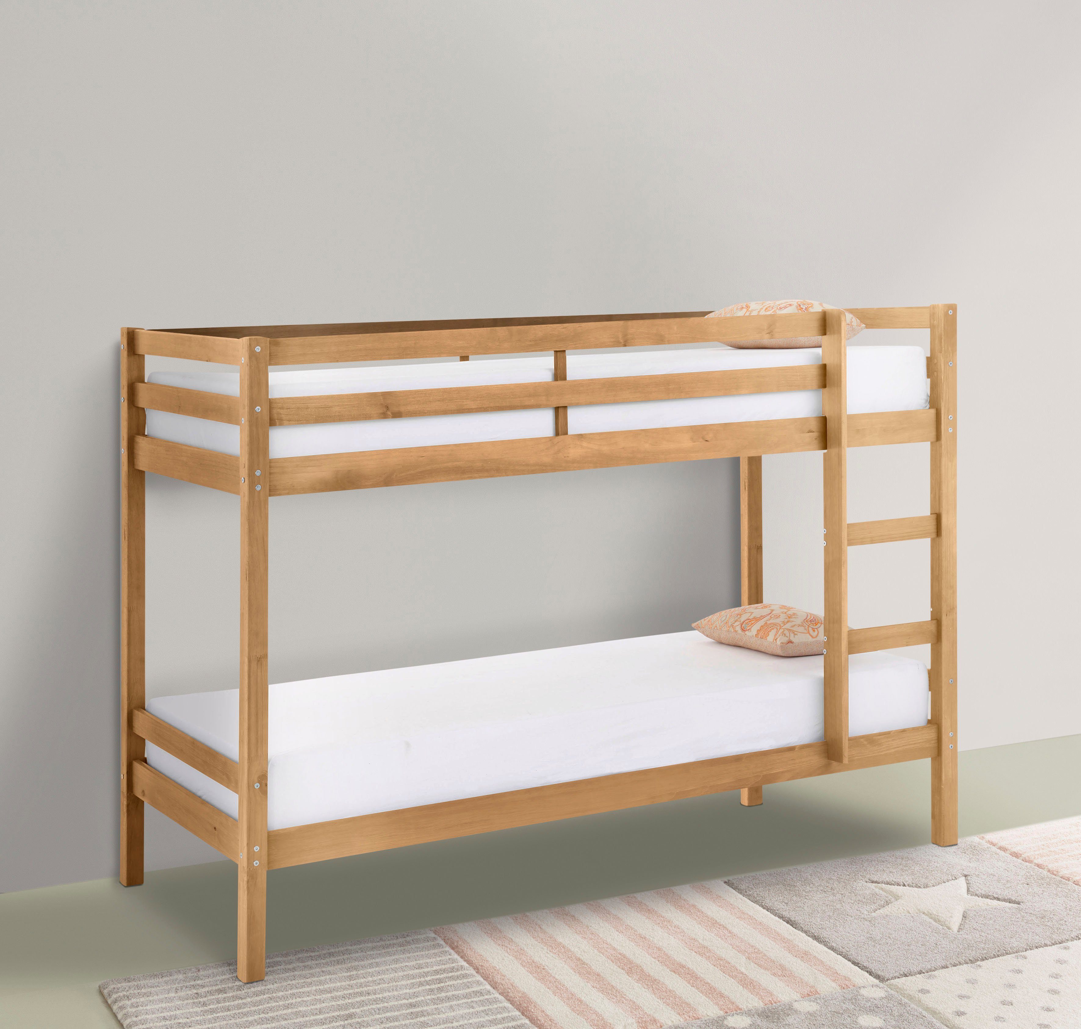 Lüttenhütt Stapelbed Alpi Massief hout (grenen), stapelbed, stapelbedden maat 90/200 cm beige