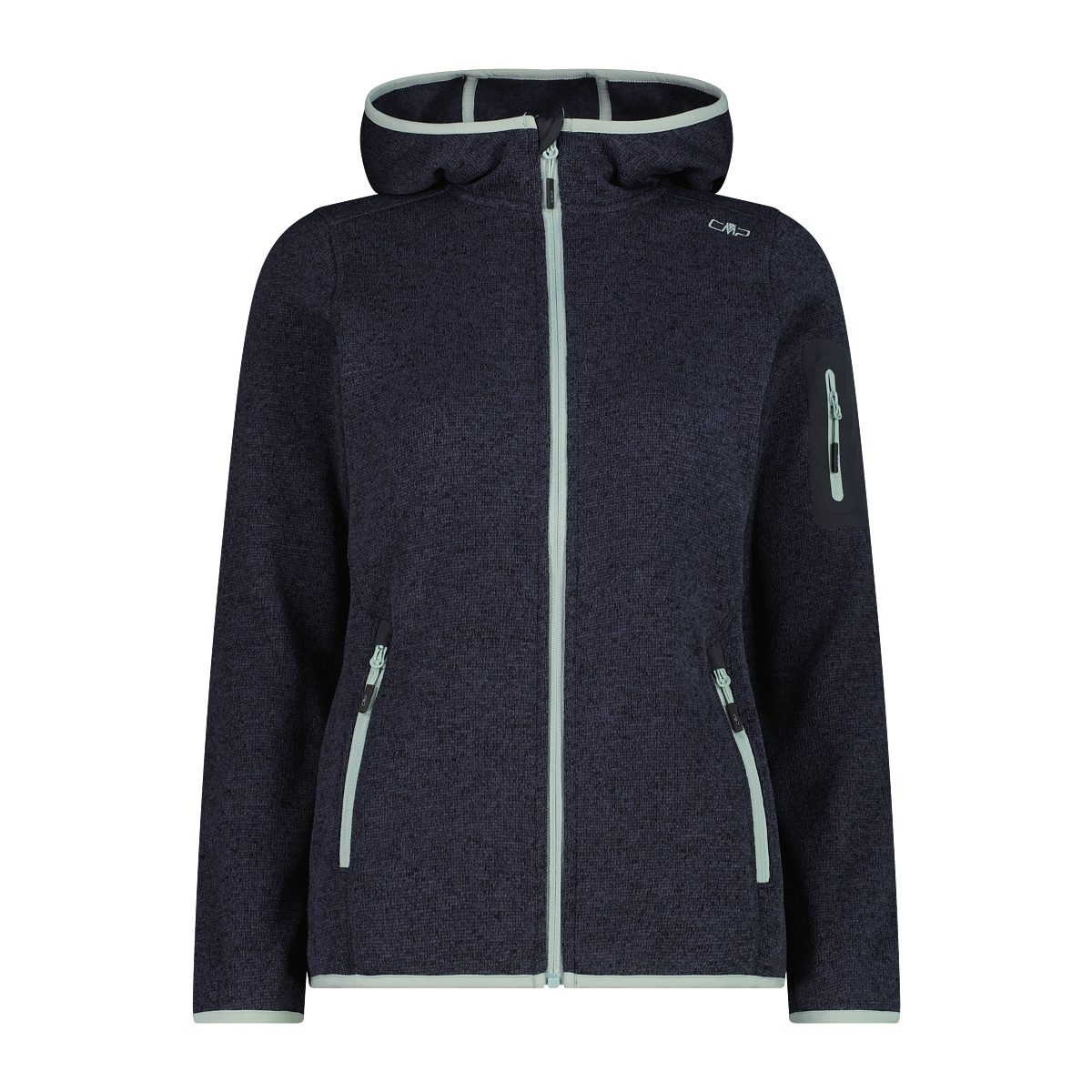 CMP Gebreid fleecejack KNITTED MELANGE HOODY WOMAN HOODY (1 stuk)