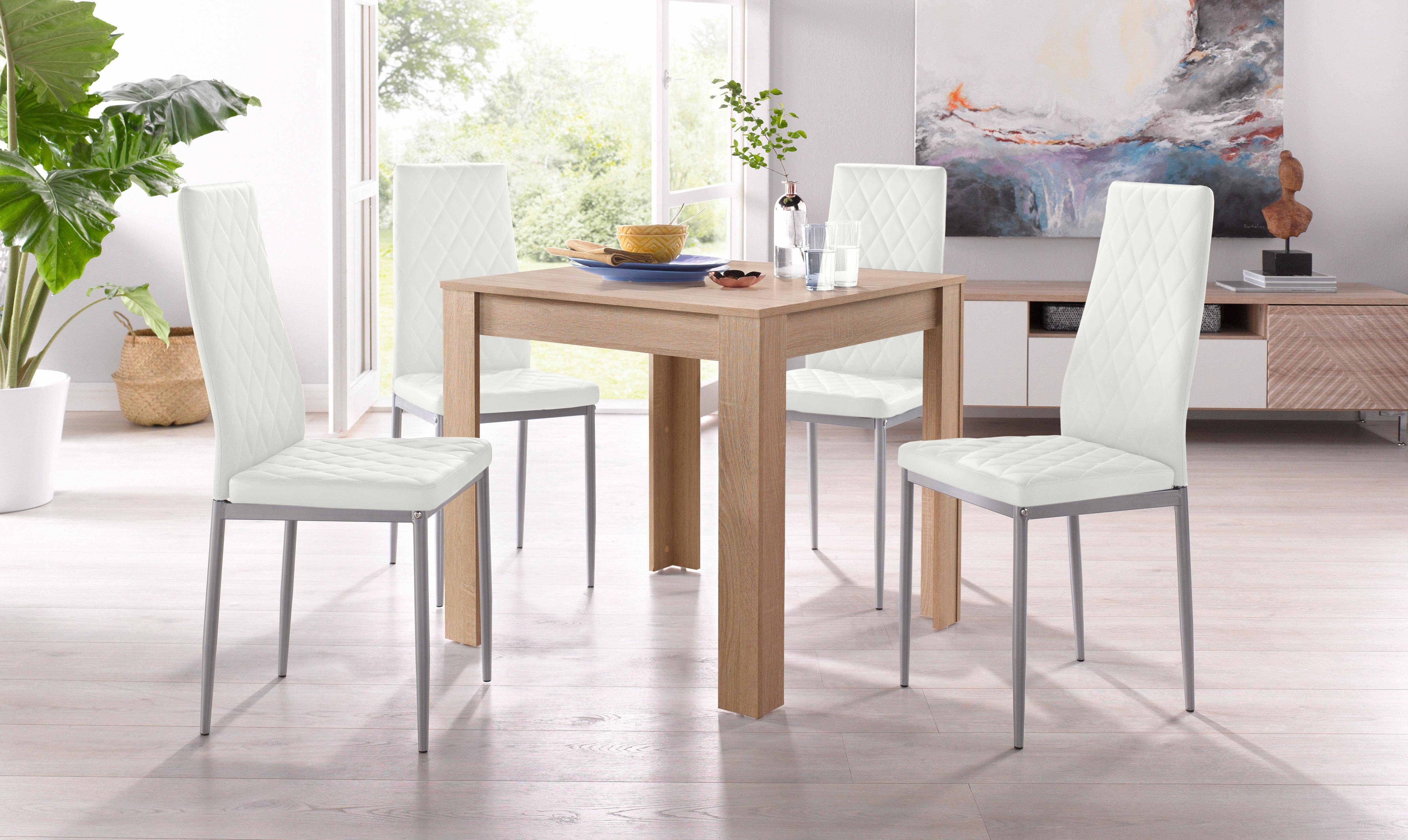INOSIGN Eethoek Lynn + Brooke met tafel in ongeschaafd-eikenkleur, breedte 80 cm (set)