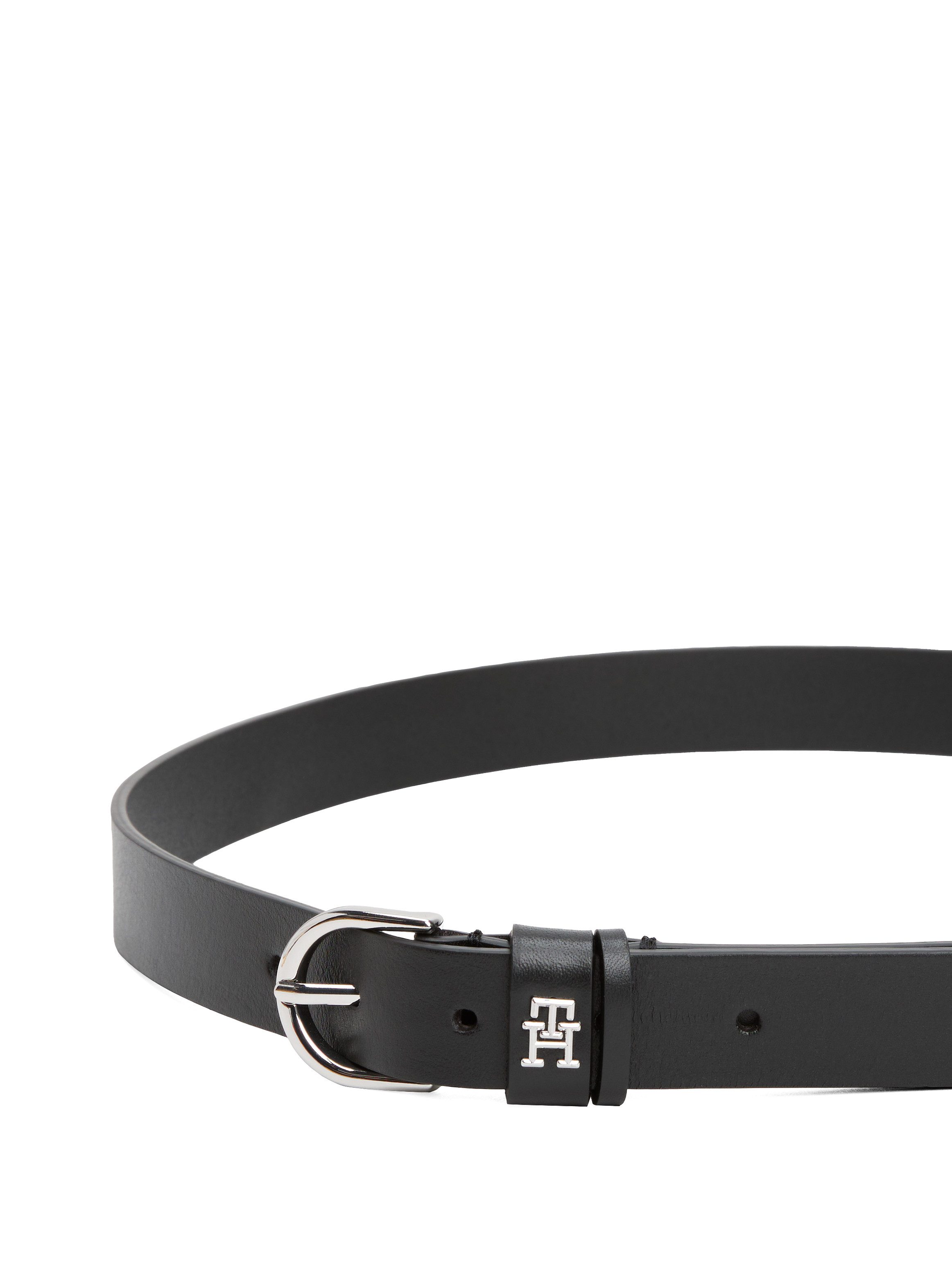 Tommy Hilfiger Leren riem ESSENTIAL EFFORTLESS 2.5 SV Eenvoudige doornsluiting, metalen embleem