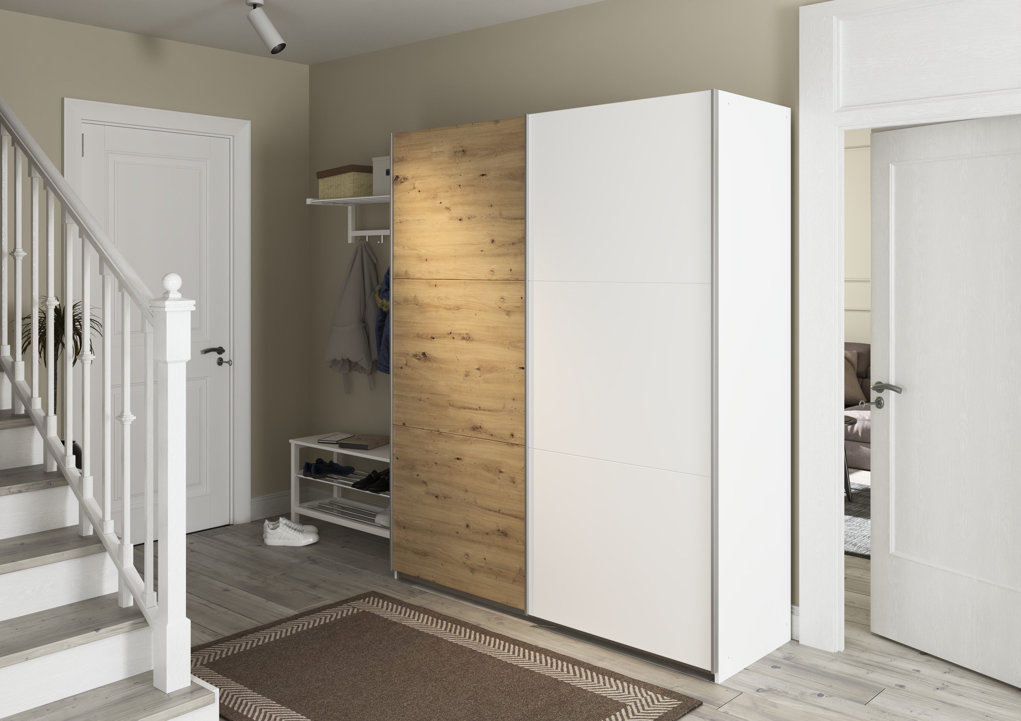 rauch Zweefdeurkast AURELIO kledingkast garderobe TOPSELLER OTTO´s CHOICE 3 verschillende uitrustingsvarianten handgrepen van metaal made in germany