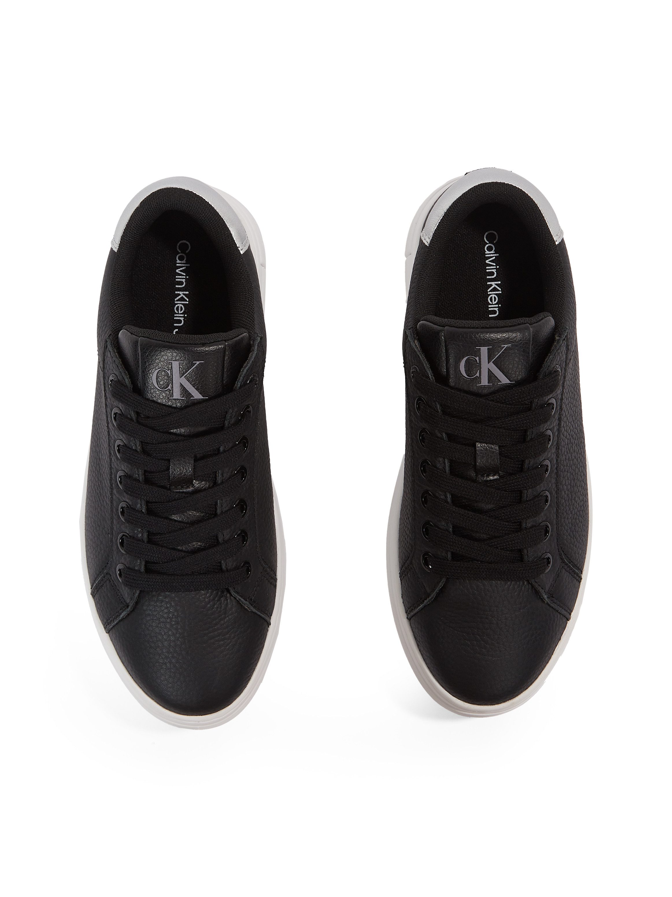 Calvin Klein Plateausneakers BOLD FLATF LOW MIX OHB veterschoenen, lage schoen, vrijetijdsschoen met hielcontrast
