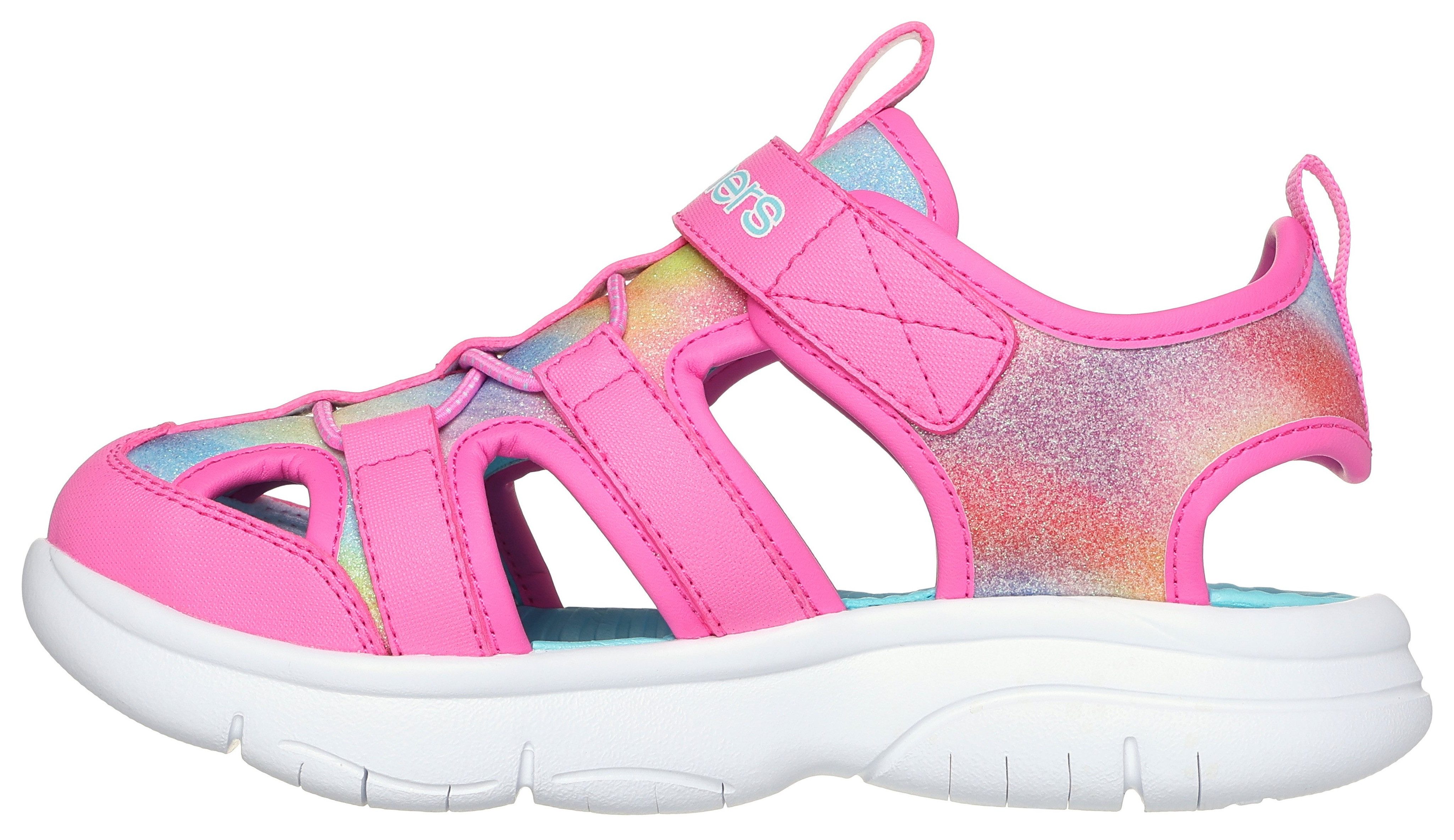 Skechers Sandalen FLEX SPLASH Klittenbandschoen met glitter, maat sjabloon te downloaden