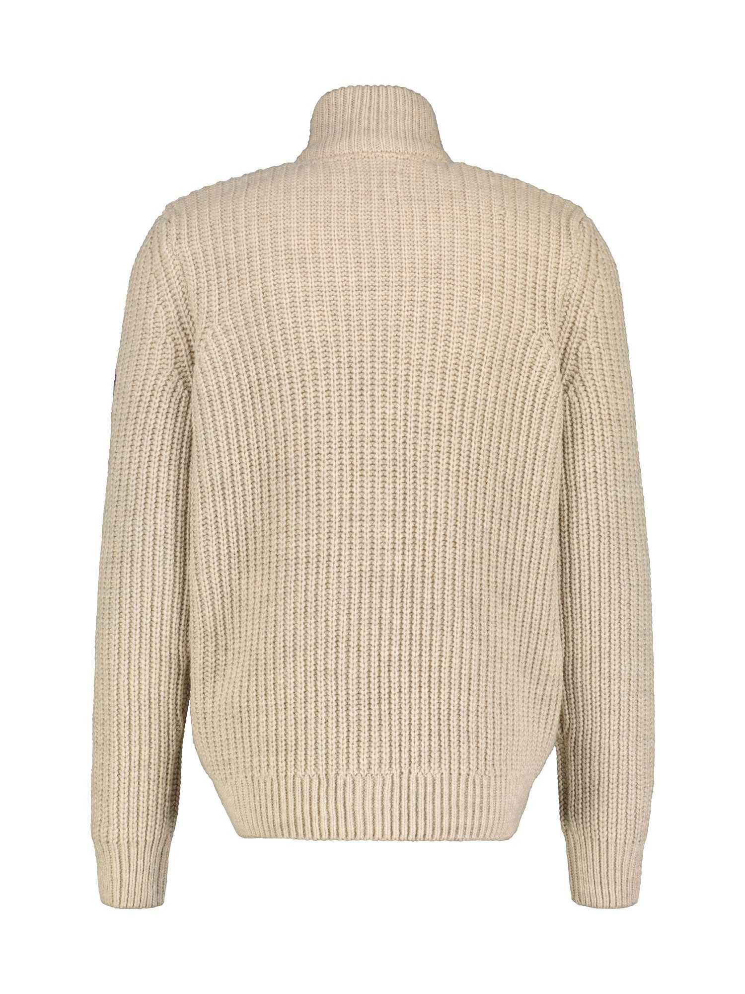 Lerros Vest LERROS kabel brei jack met schapenwolpercentage heren vesten maat L beige