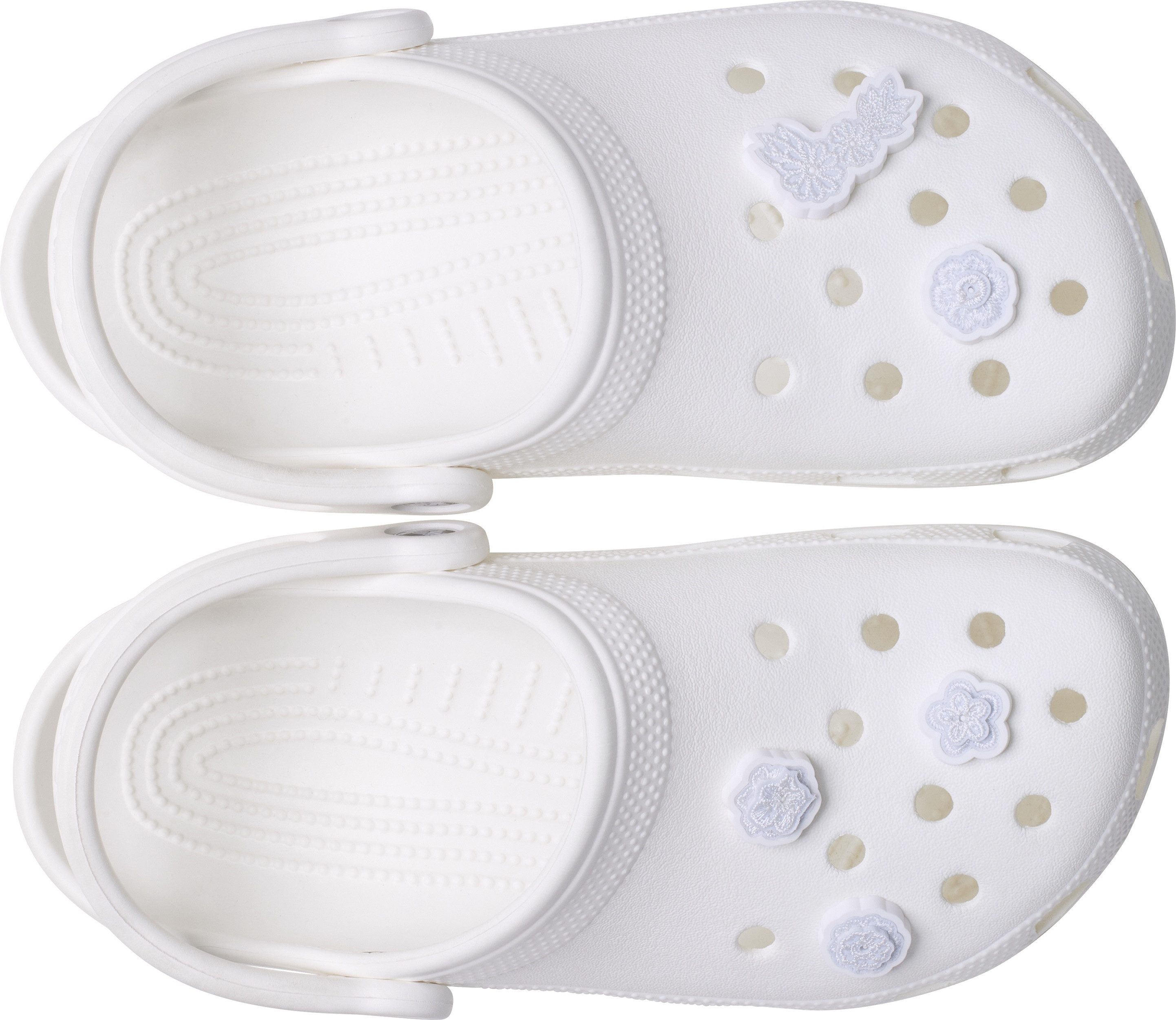 Crocs Schoenbutton Jibbitz "White Elegant Floral , schoencharms met geborduurd vintage ontwerp (set, 5-delig, Geen speelgoed. Niet geschikt voor kinderen jonger dan 3 jaar)