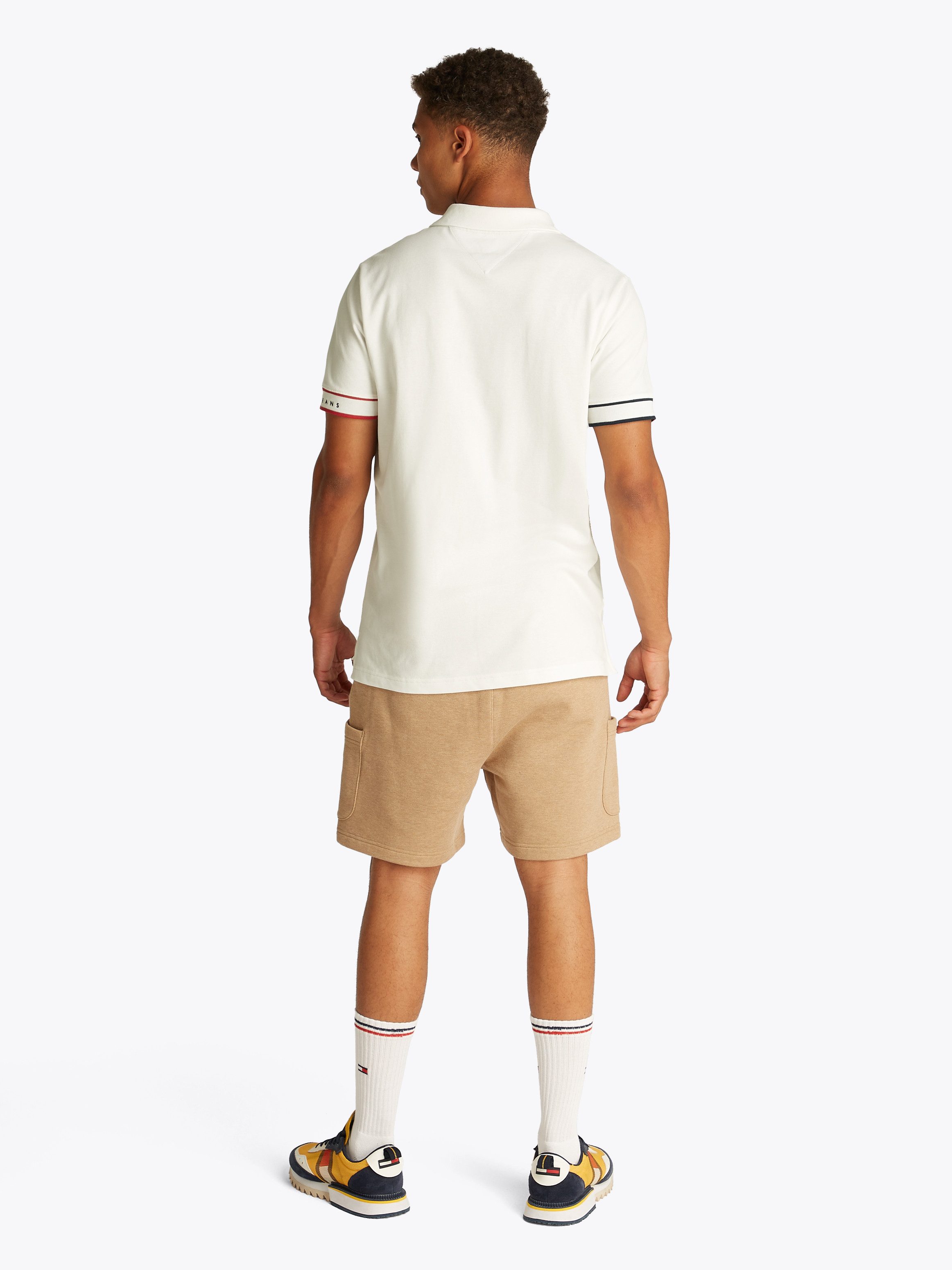 TOMMY JEANS Poloshirt TJM SLIM FLAG CUFF POLO EXT