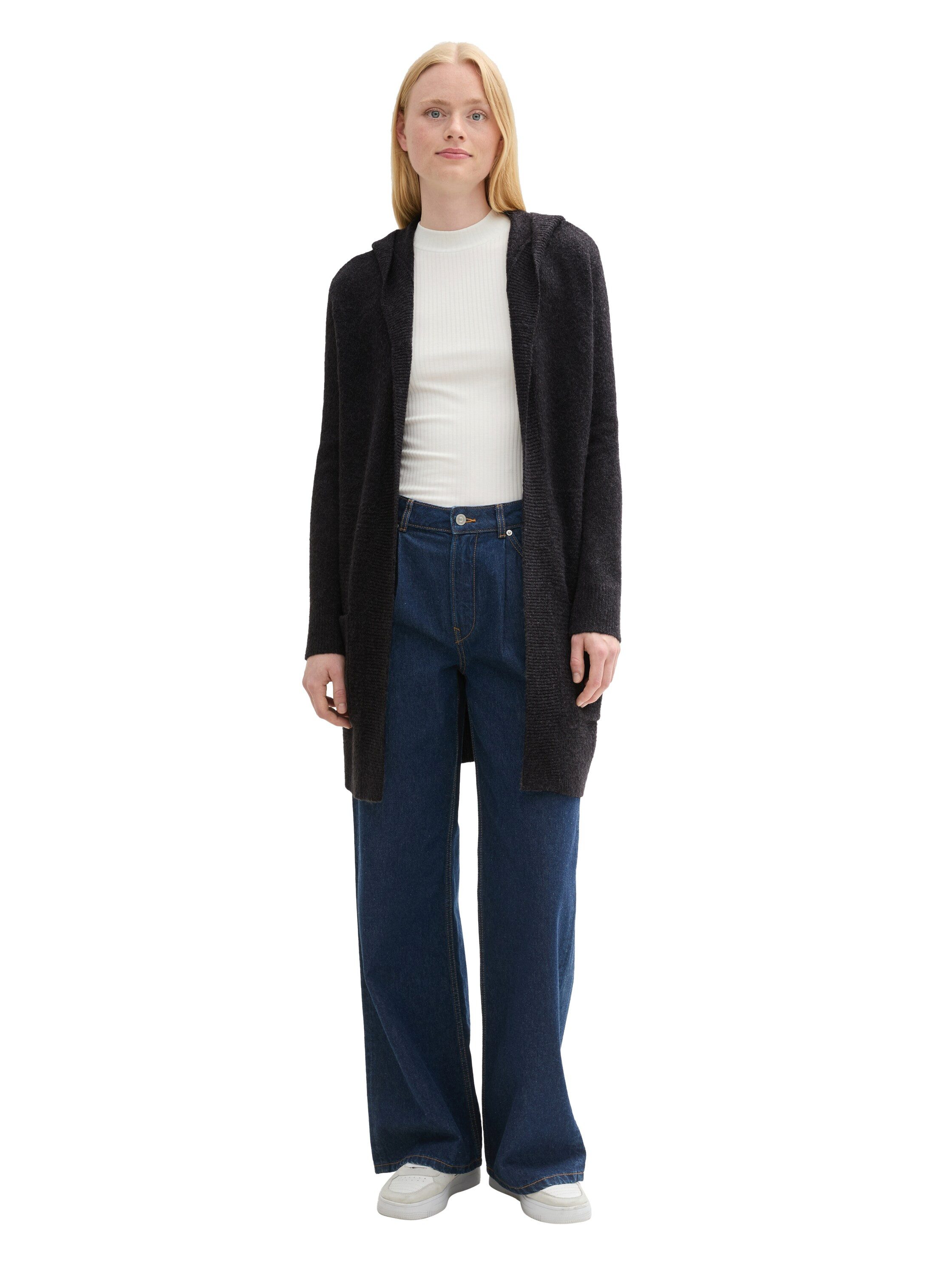 Tom Tailor Denim Cardigan met een capuchon