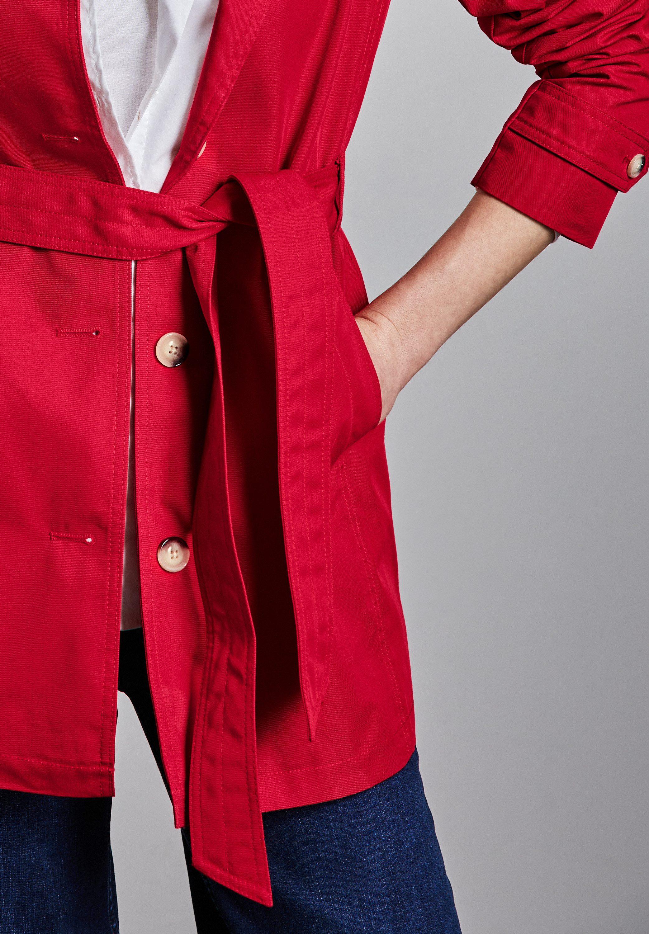 STREET ONE Trenchcoat met riem om te tailleren