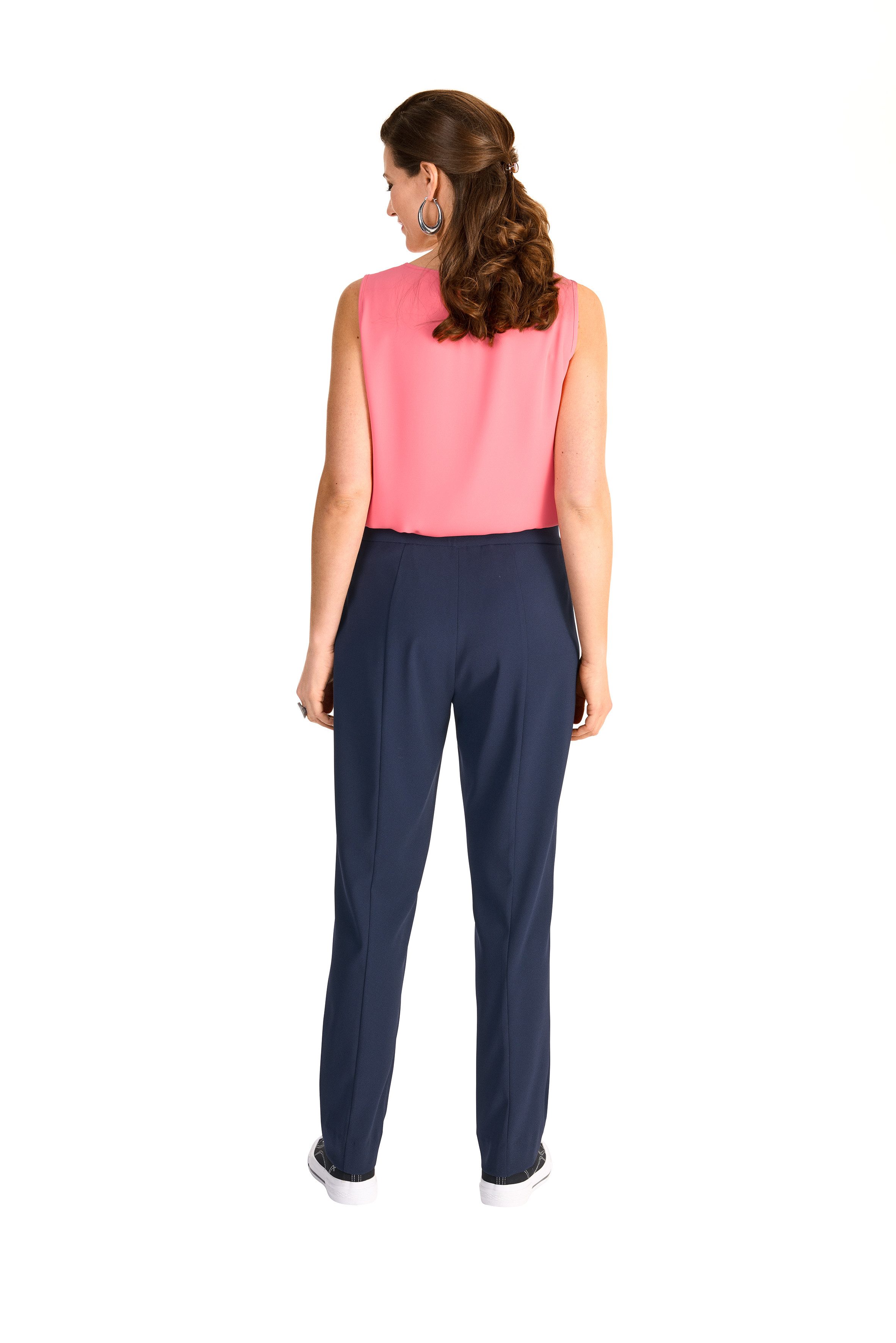 HERMANN LANGE Collection Pantalon met elastische band en plooien