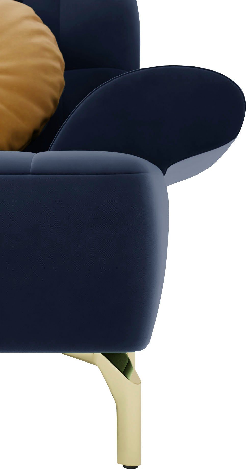 sit&more Hoekbank Orient 1 L-vorm inclusief 4 sierkussens met strassteentjes, goudkleurige metalen poten
