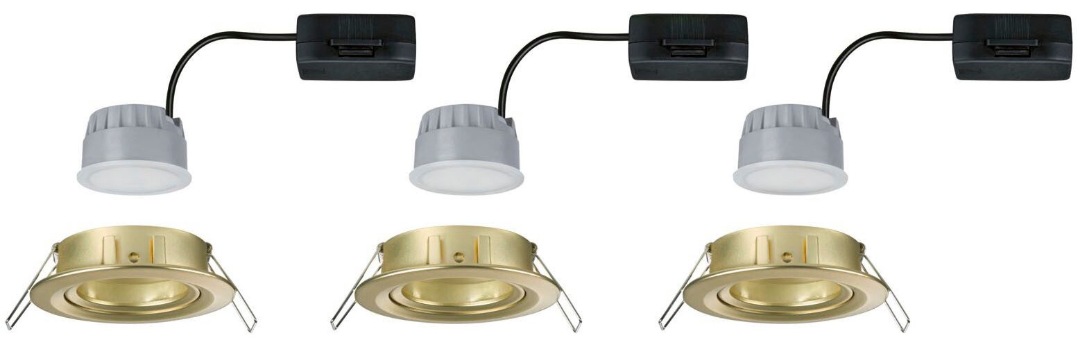 Paulmann Ledinbouwlamp LED inbouwlamp 3-Step-Dim Nova Coin rond 84mm 50° goudkleur mat