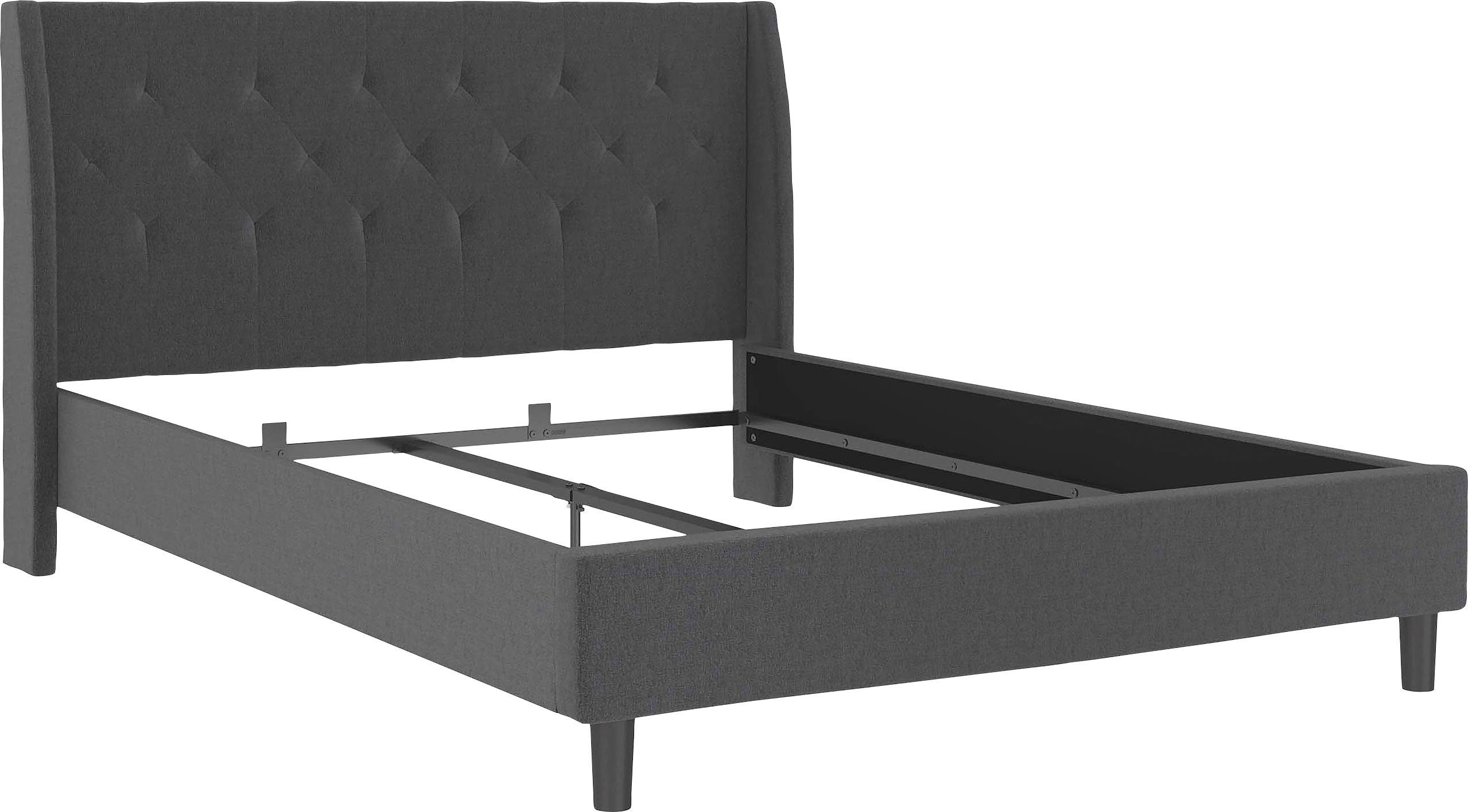 Home affaire Gestoffeerd bed Kempton met ruitencapitonnage, zacht verdikt, ligoppervlak 140x200 of 180x200 cm (1-delig)