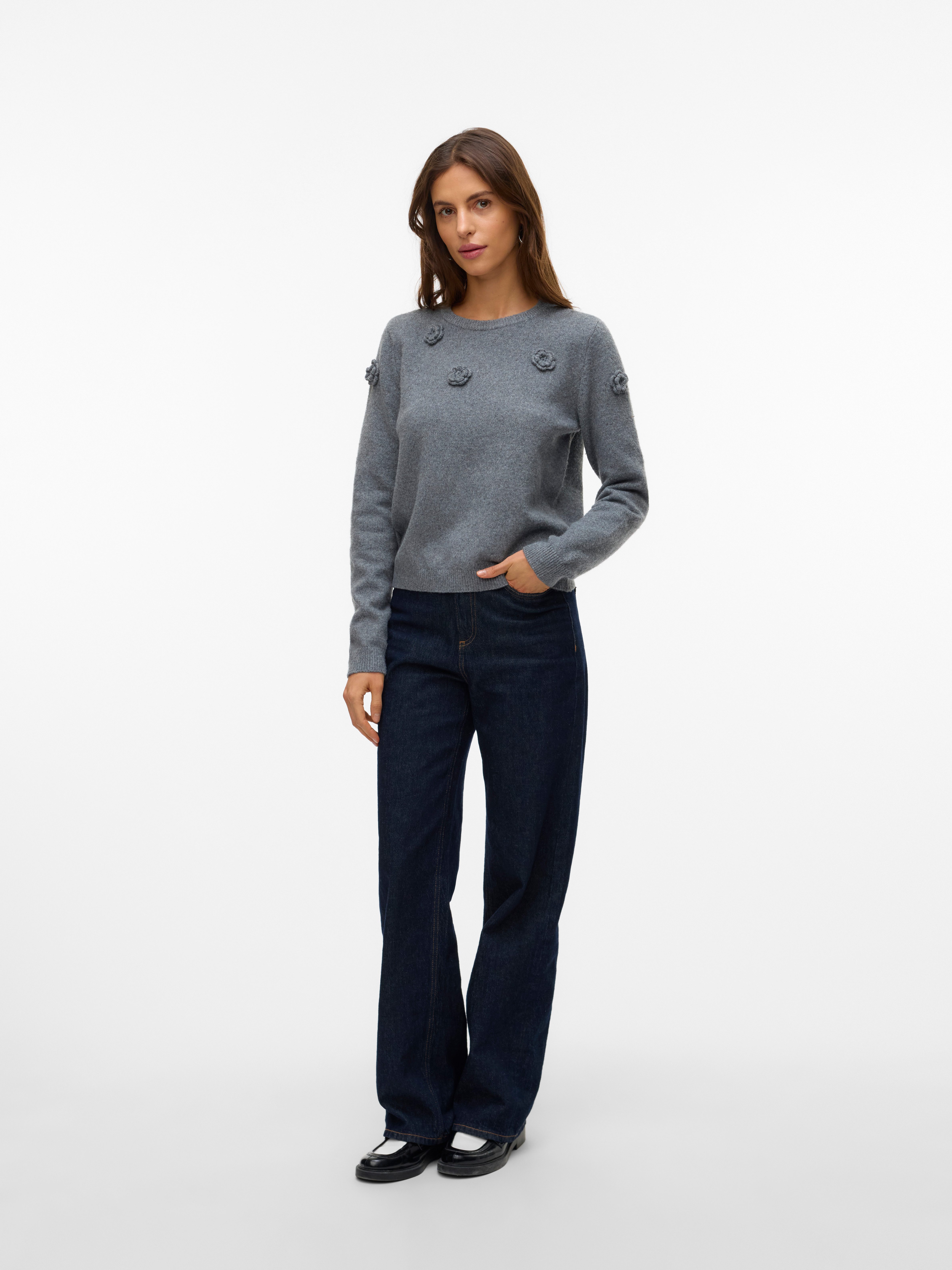 Vero Moda Trui met ronde hals VMROSE LS O-NECK PULLOVER BOO