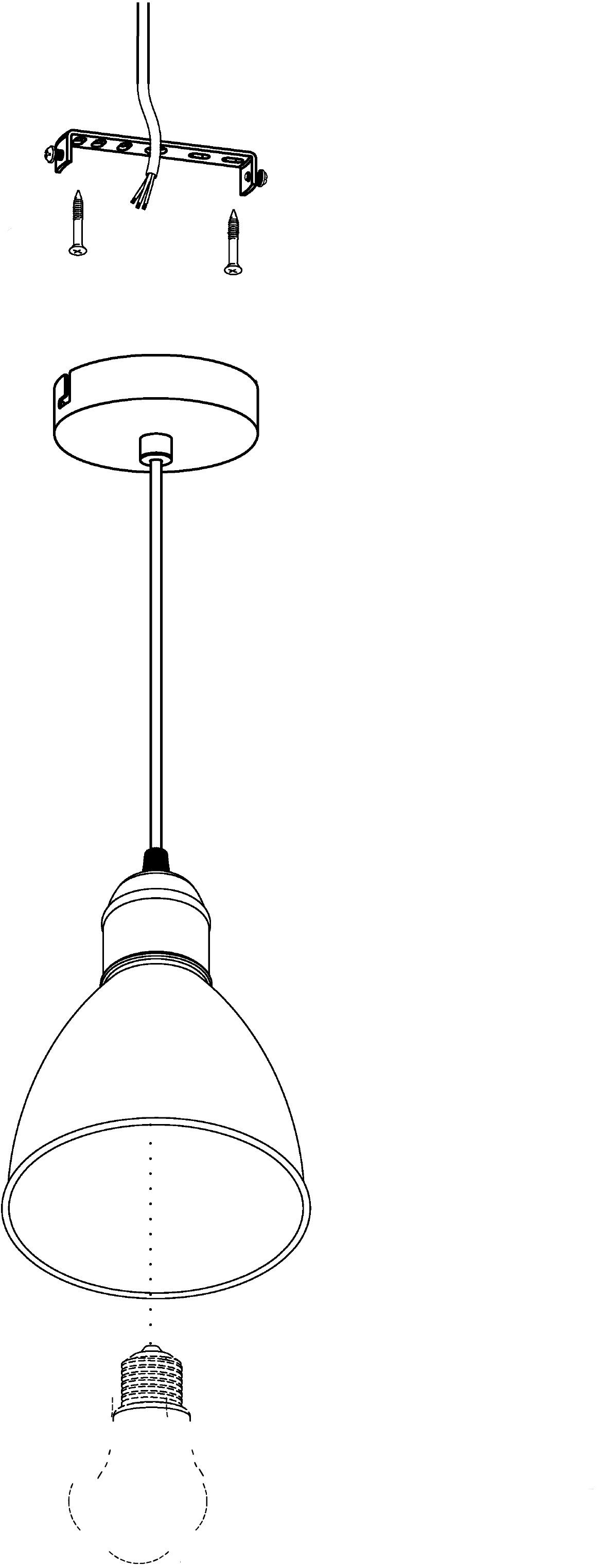 EGLO Hanglamp PRIDDY 1 koperkleur-antiek / ø15,5 x h110 cm / lamp van staal / vintage