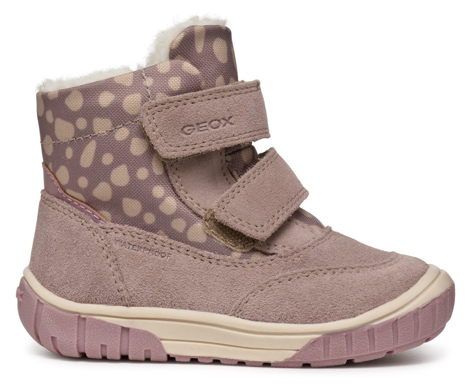 Geox Winterlaarzen B OMAR GIRL WPF Klittenbandlaarzen, babylaarzen winterlaarzen met mooi patroon