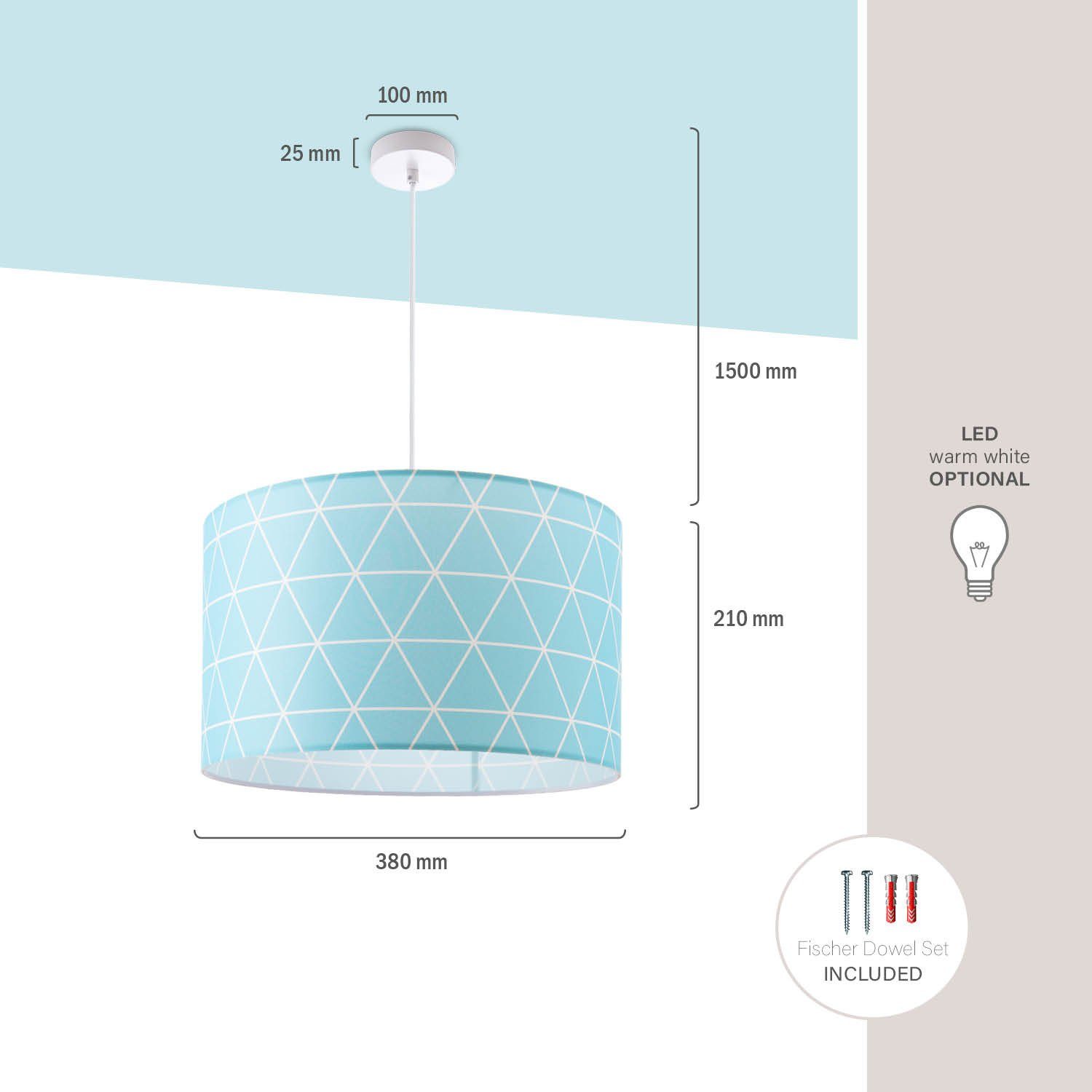 Paco Home Hanglamp Stella 401 Plafondlamp woonkamer slaapkamer hanglamp Scandi ruiten E27