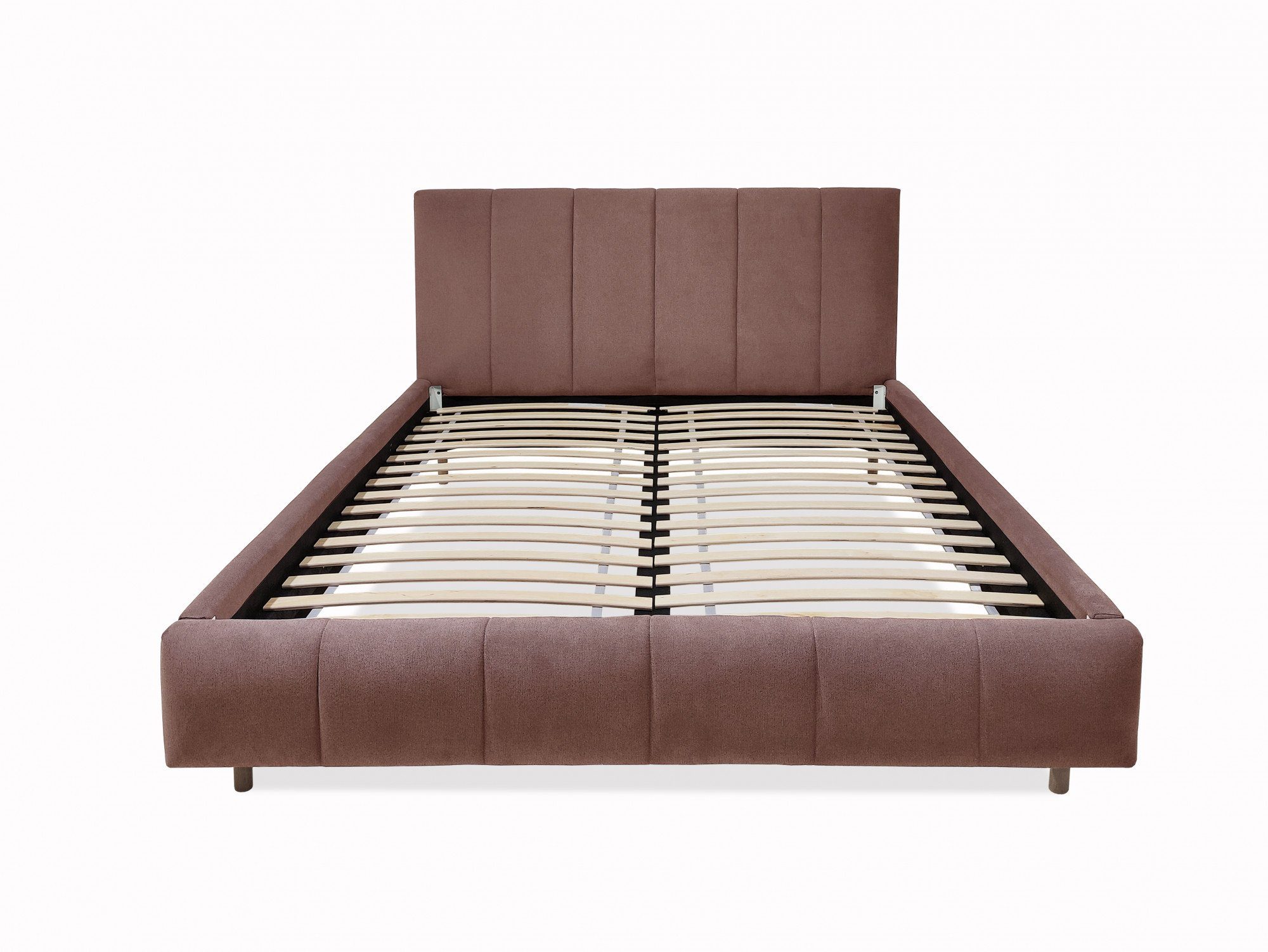 andas Gestoffeerd bed Muhos met een bekleed hoofdbord, incl. lattenbodem