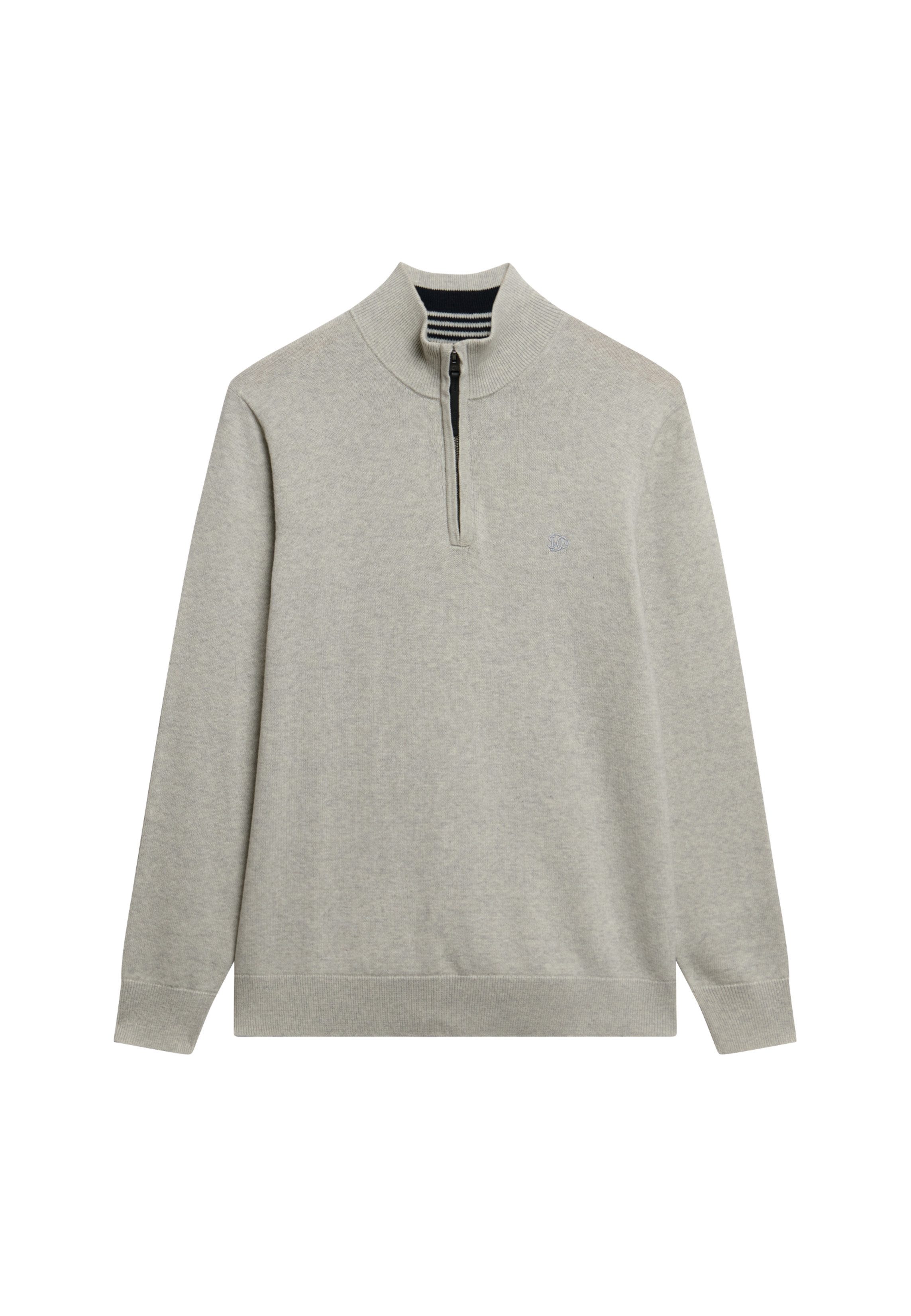 Superdry Gebreide trui ESSENTIALS COTTON HALF ZIP