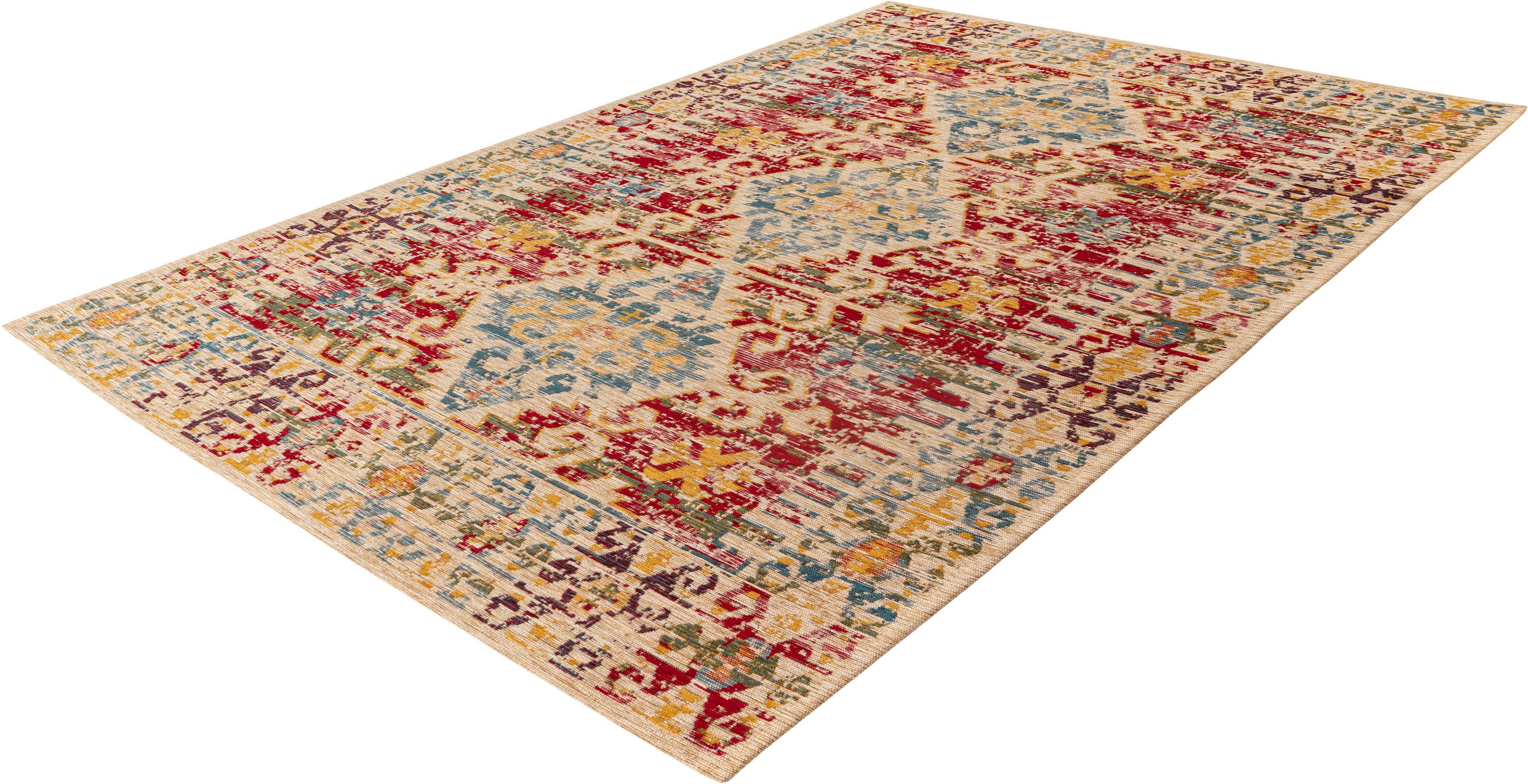 Padiro Vloerkleed Charme 125 Chenille vlakweefsel in vintage stijl, woonkamer