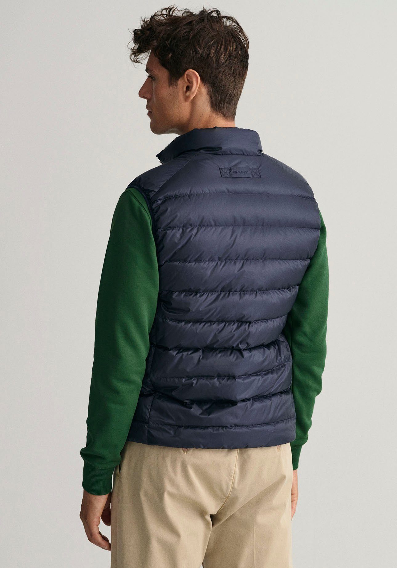 Gant Bodywarmer Light Gilet in streep gestikte look