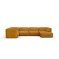 couch ♥ zithoek vette bekleding modulaire bankset, modules voor het naar wens samenstellen van een perfecte zithoek oranje