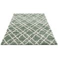 carpet city hoogpolig vloerkleed pulpy 540 bijzonder zacht, ruiten-look, ideaal voor woonkamer  slaapkamer groen