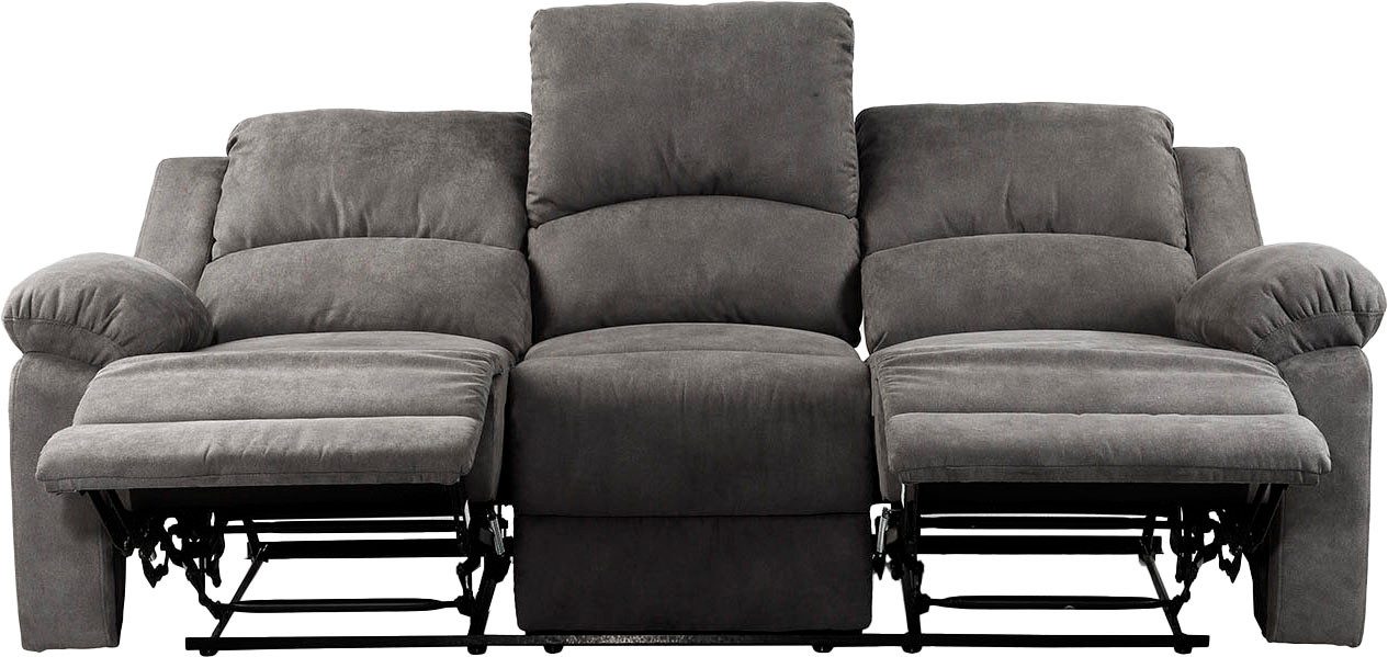 Jockenhöfer Gruppe 3-zitsbank Dakota Ligfunctie met halfautomatische relaxfunctie, TFK bekleding