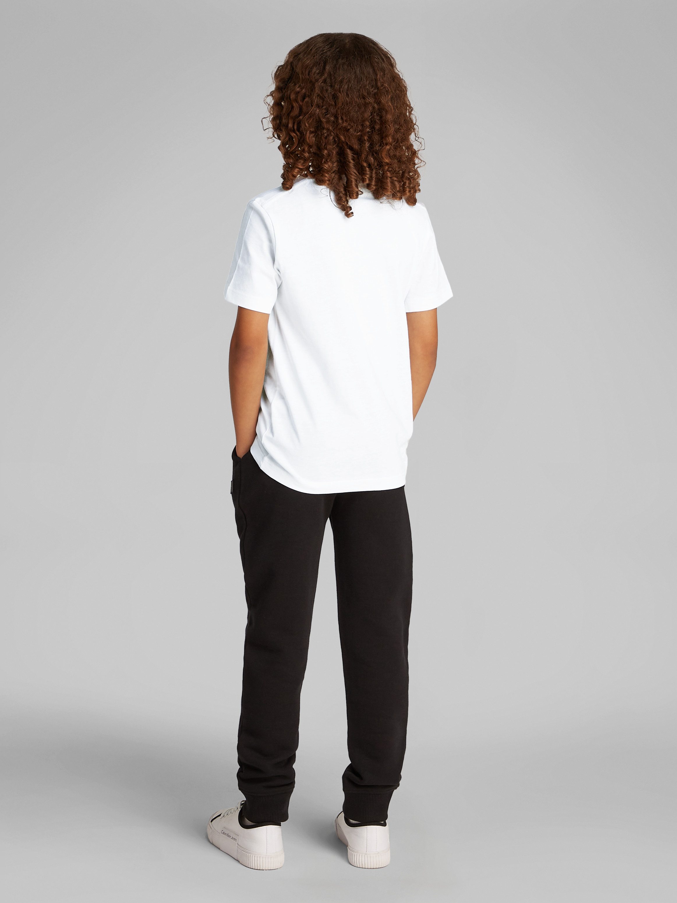 Calvin Klein T-shirt Chest Monologo Ss T-Shirt voor kinderen tot 16 jaar en met logoprint