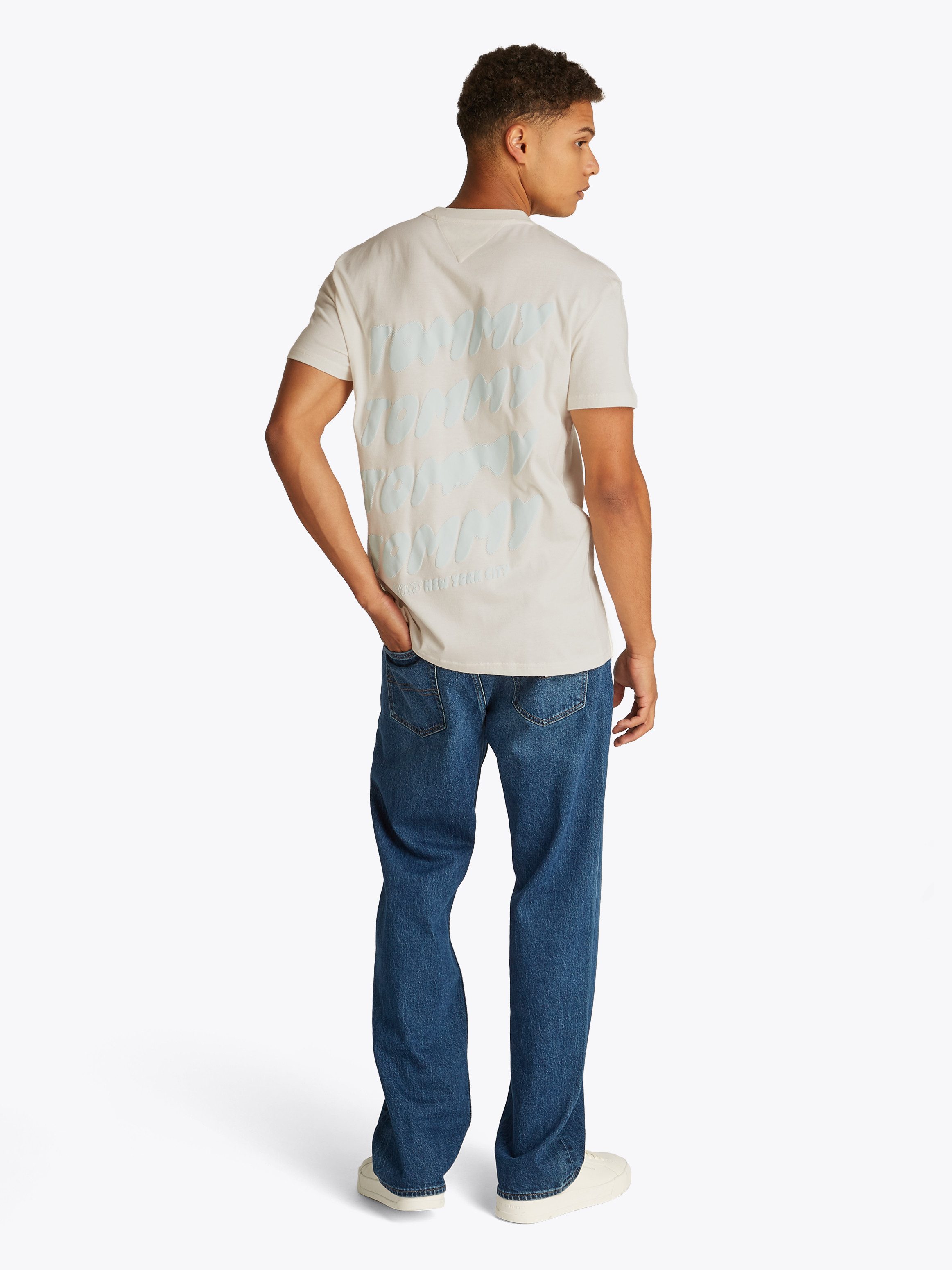 TOMMY JEANS Shirt met korte mouwen TJM REG BUBBLE BACK SS TEE EXT