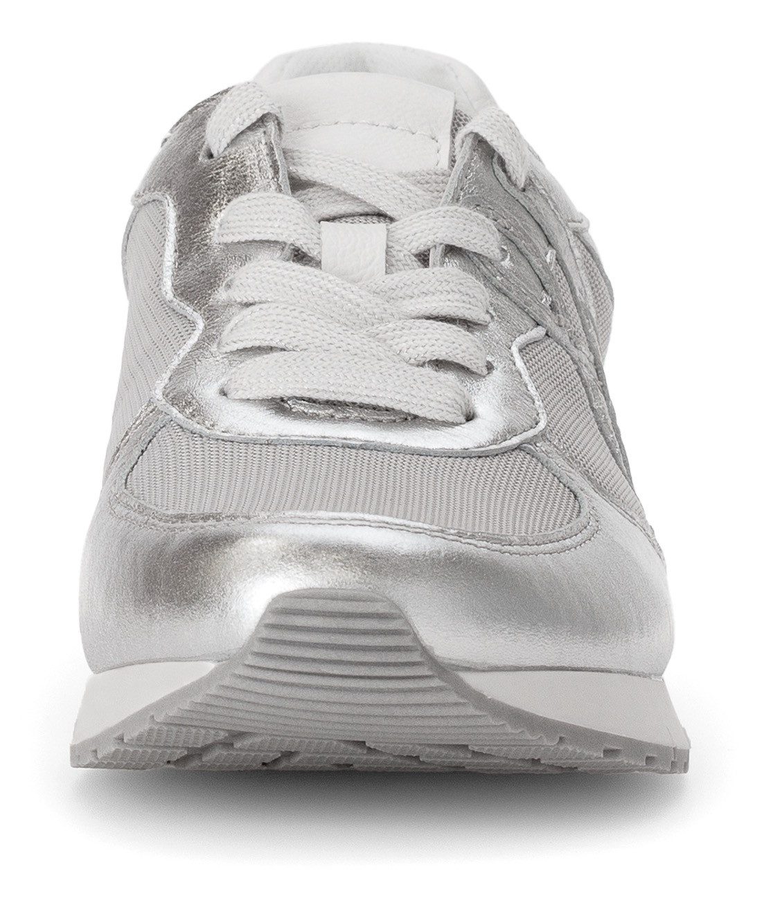 Gabor Sneakers met sleehak Florence , vrijetijdsschoen, lage schoen, veterschoen in comfortwijdte g (=breed)