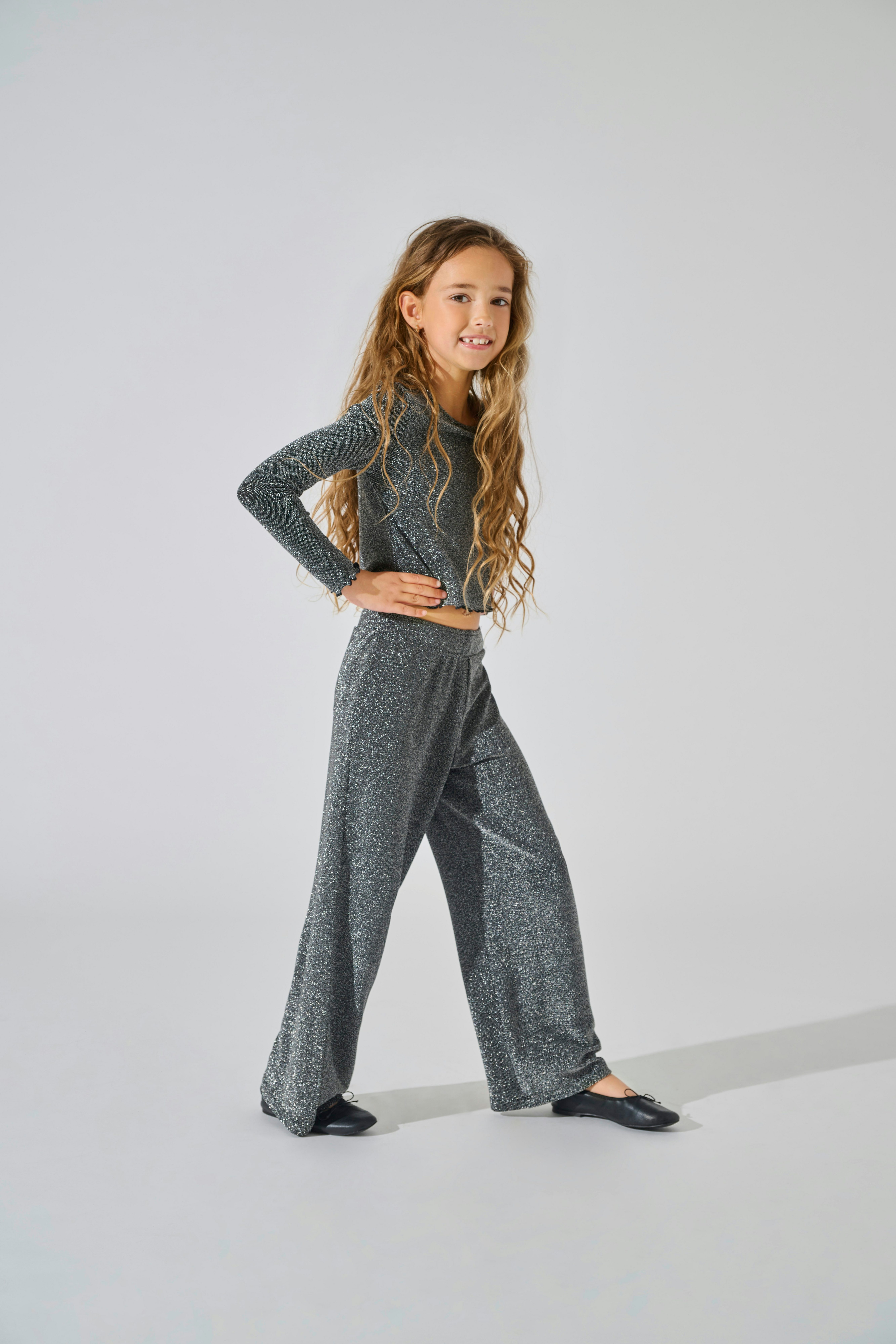 KIDS ONLY Shirt met lange mouwen KOGQUEEN L/S GLITTER TOP BF JRS